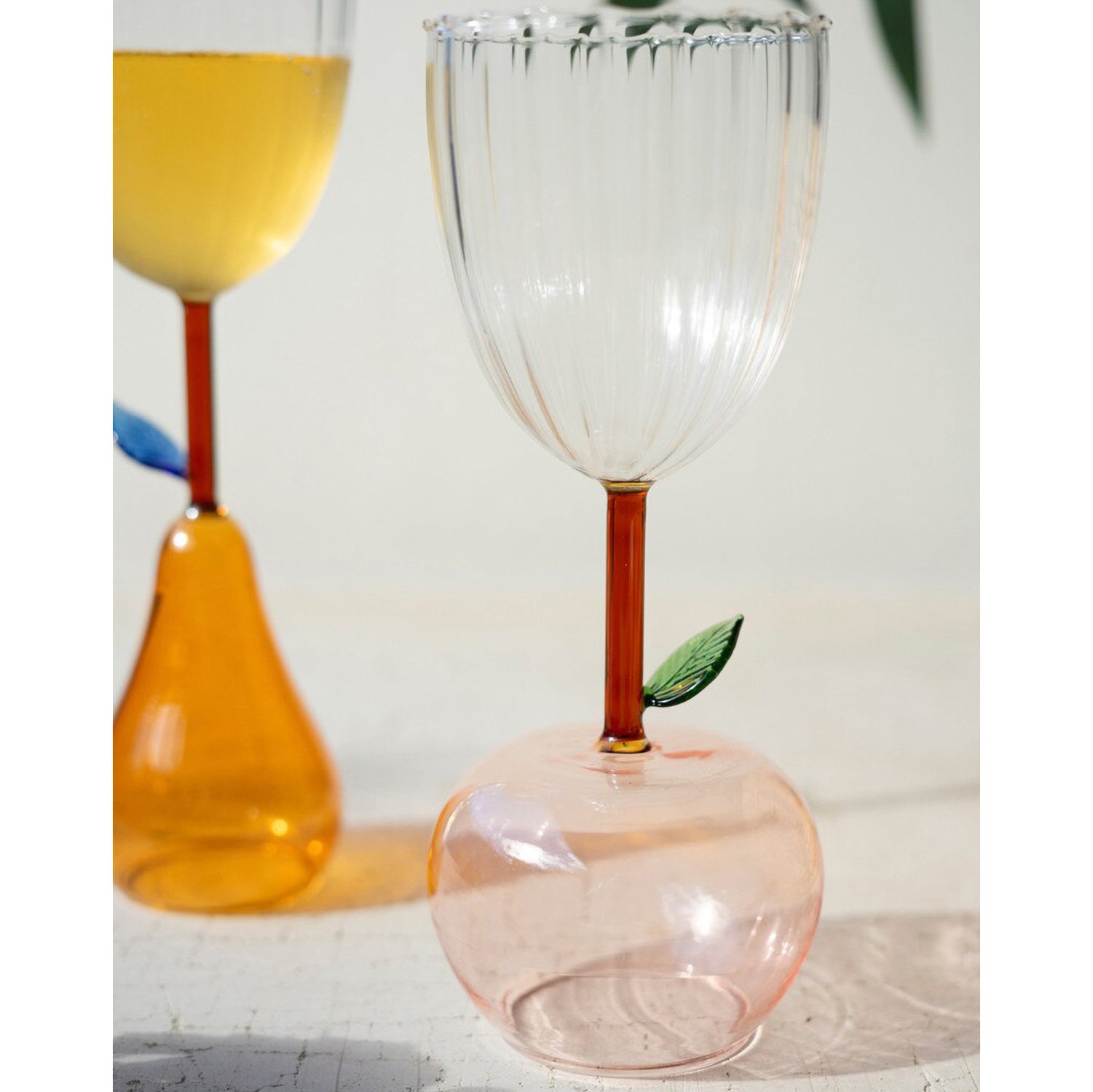 Wine Glass with Apple Base Set of 6