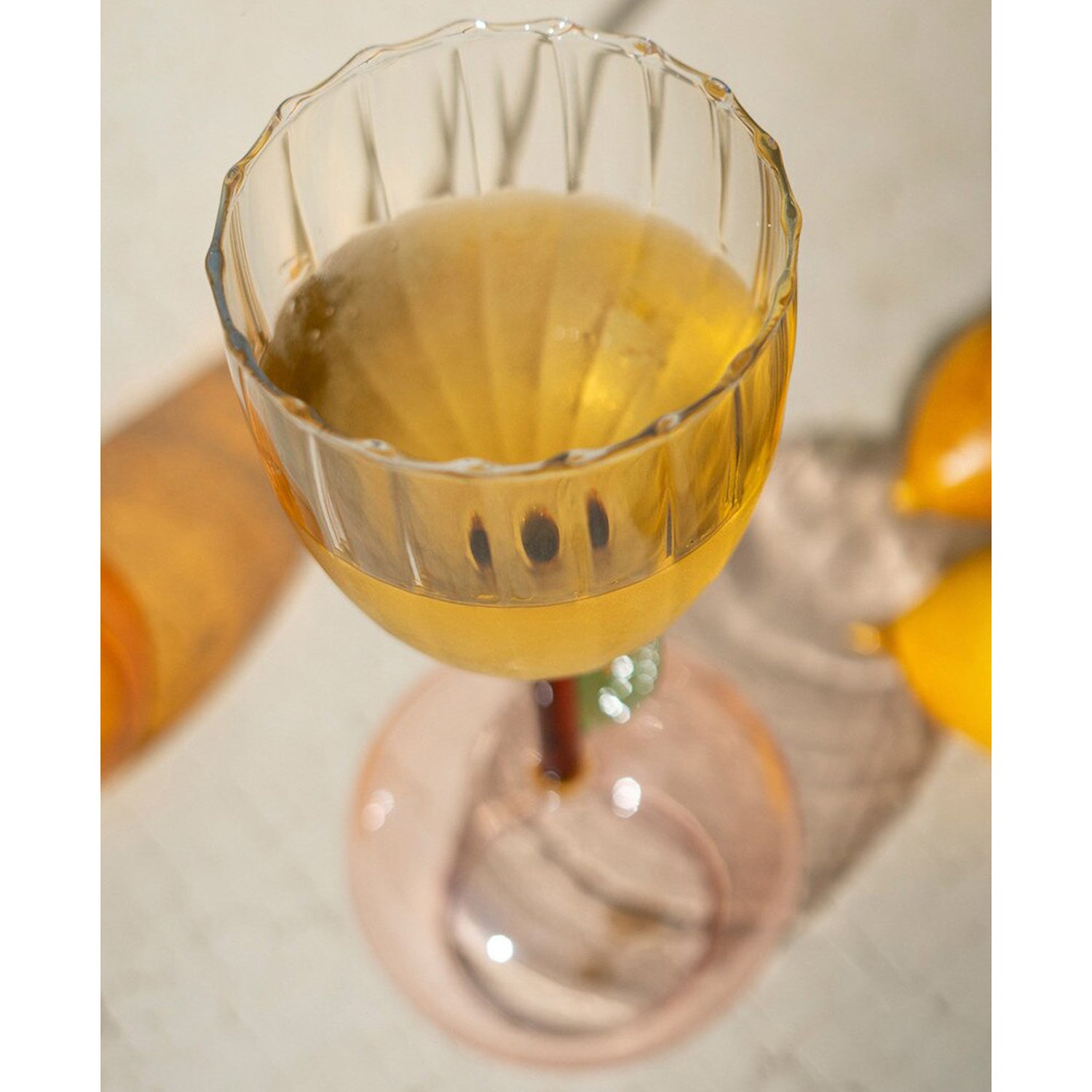 Wine Glass with Apple Base Set of 6