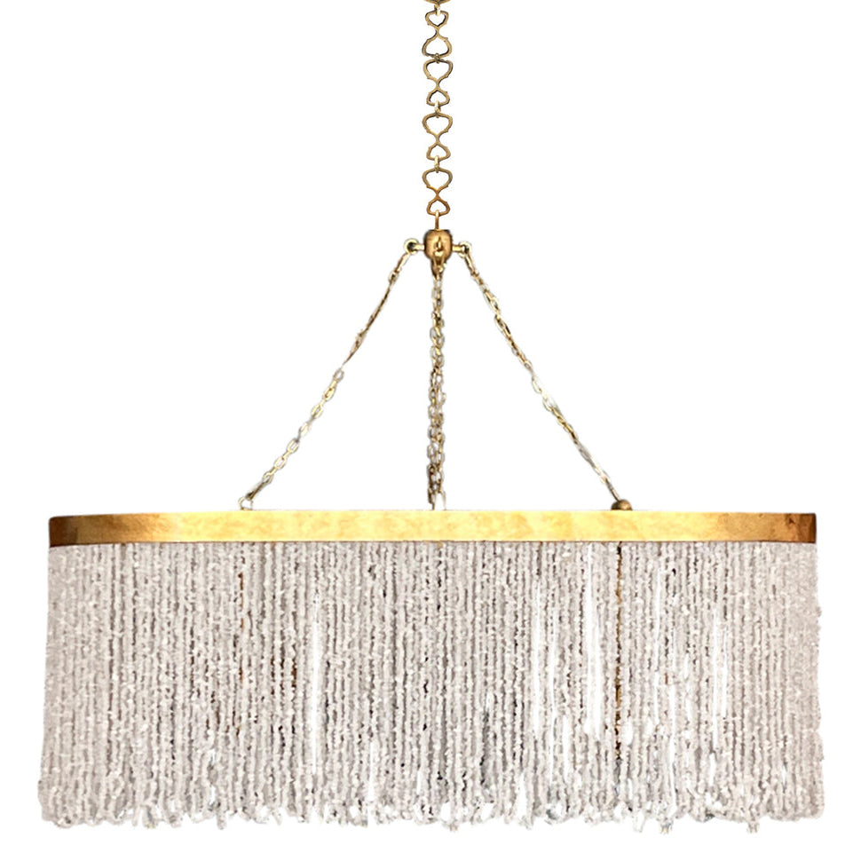 Ro Sham Beaux Collette 40 Blanc Oval Chandelier