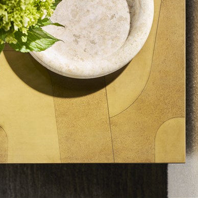 Vanguard Furniture Calder Dual Tone Brass Lamp Table