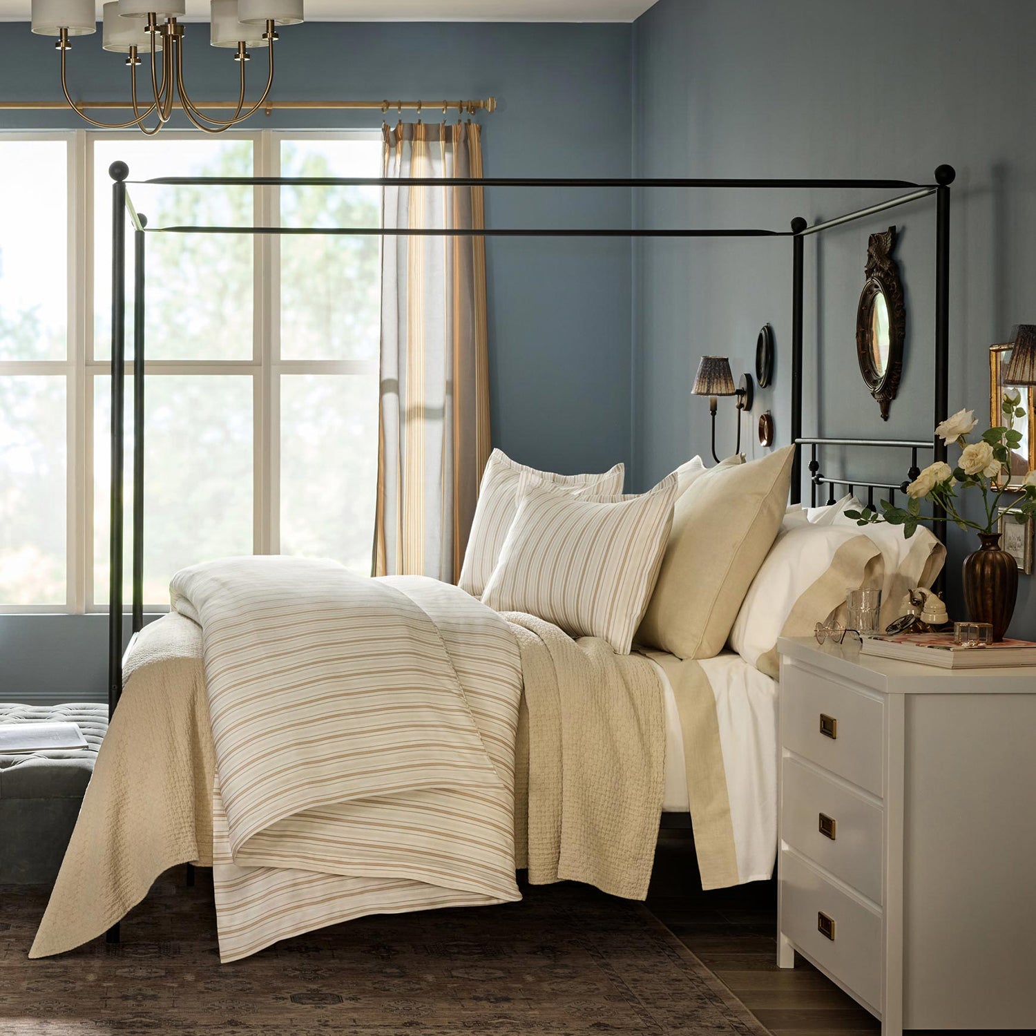 Peacock Alley Classic Shelby Stripe Duvet Set