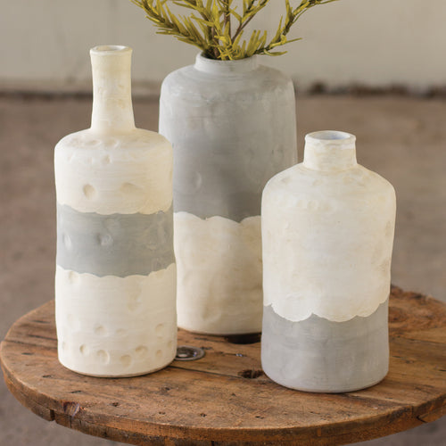 Matte Bottle Vase Set of 3