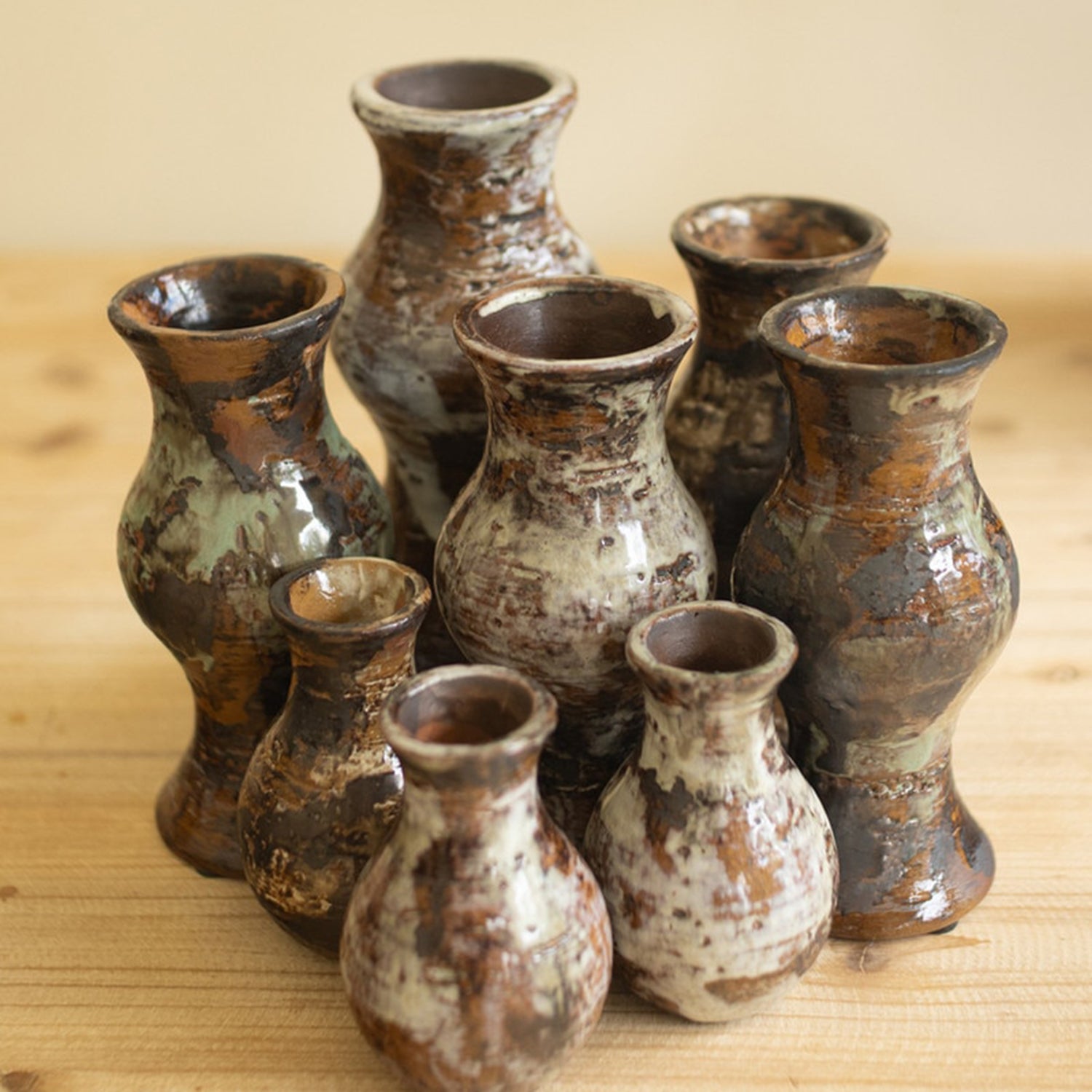 Rustic Bud Vase Set of 9