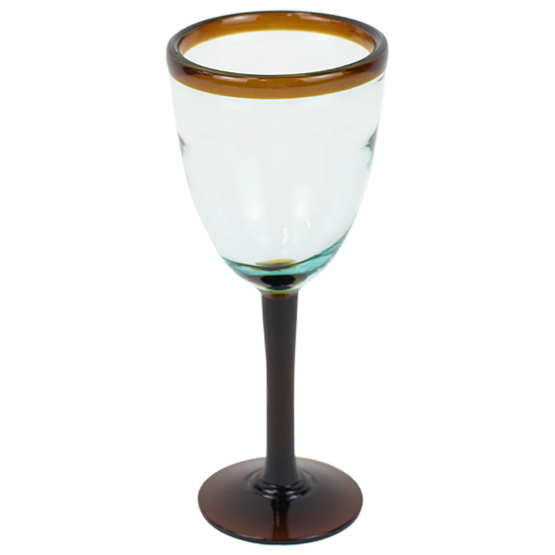 Amber Rim Wine Glass Set of 6