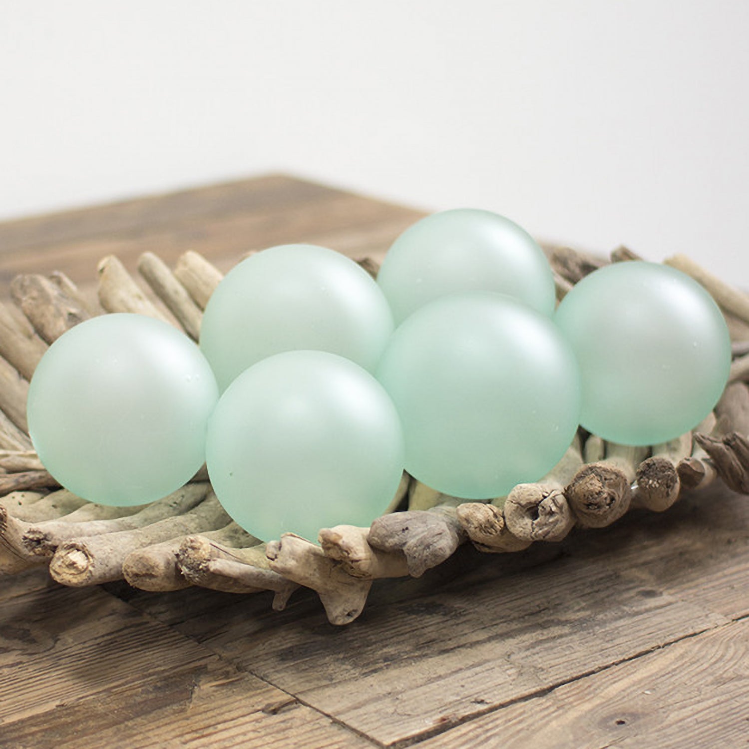 Recycled Glass Ball Set of 6