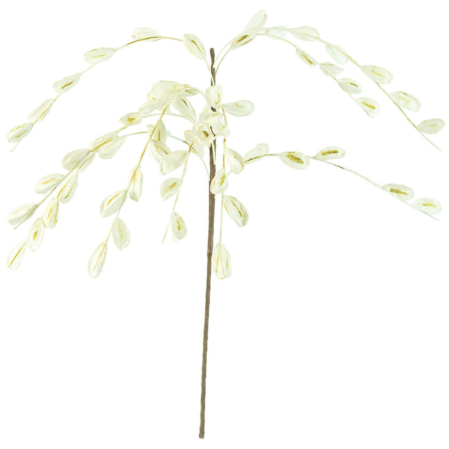 White Fronds Faux Plant Stem Set of 6