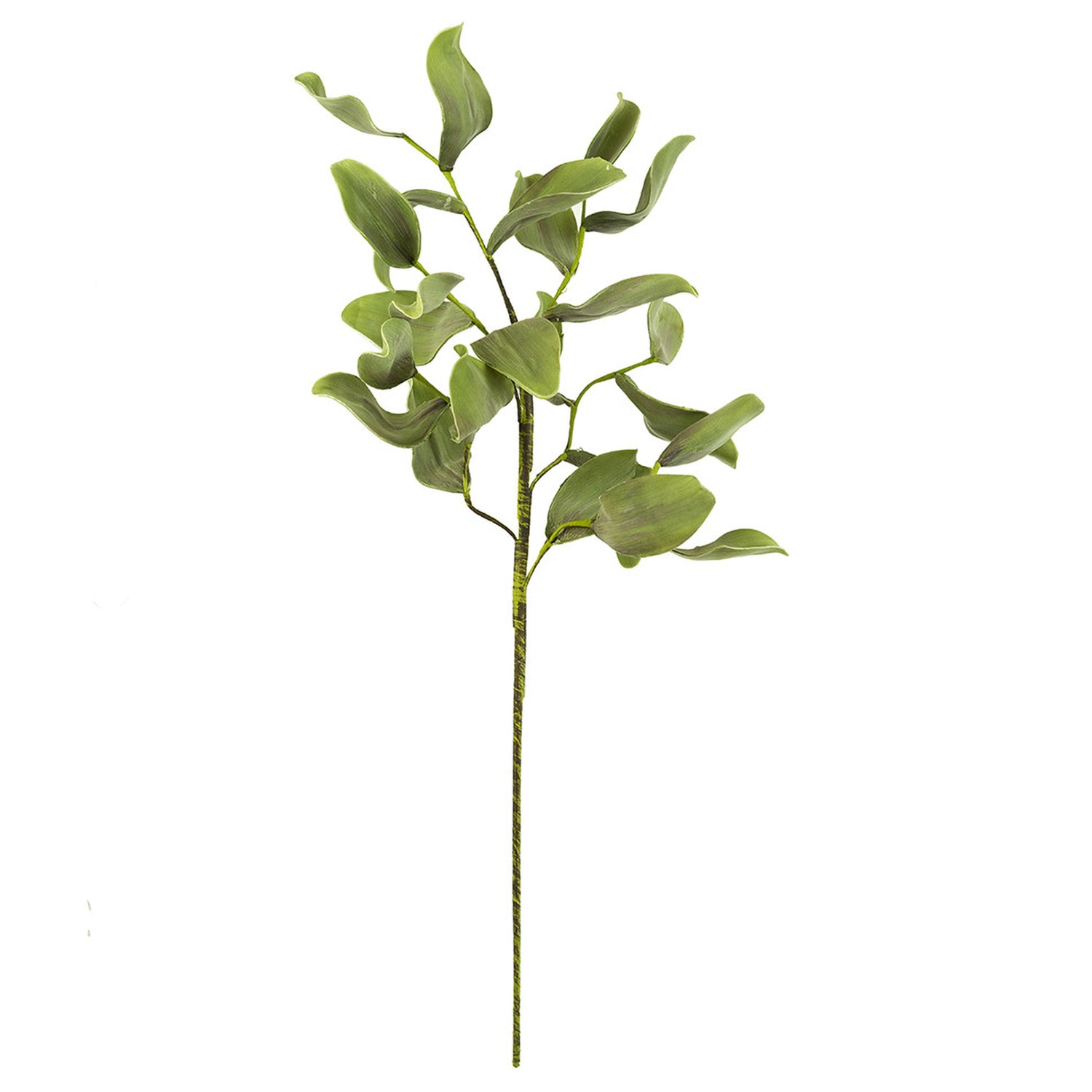 Green Leaf Faux Plant Stem Set of 6