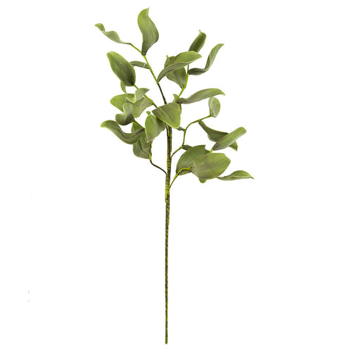 Green Leaf Faux Plant Stem Set of 6