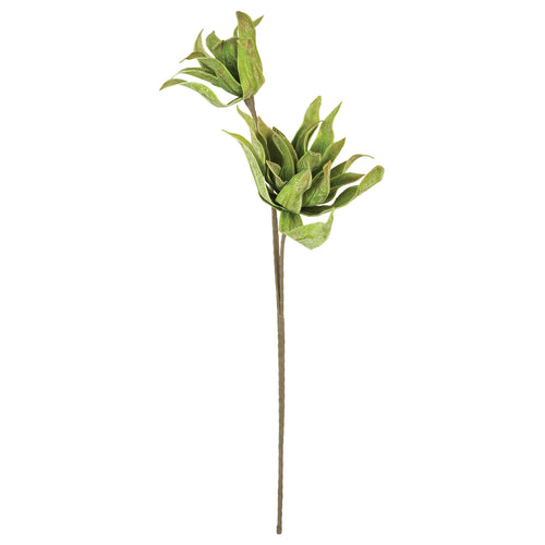 Spiky Green Faux Plant Stem Set of 6