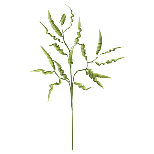 Green Crinkle Faux Plant Stem Set of 6