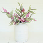 Pink & Green Faux Plant Stem Set of 6