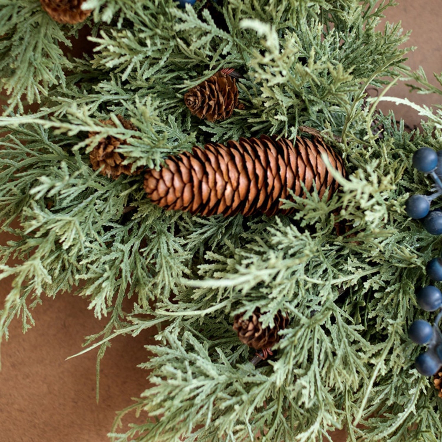 Faux Fir Christmas Wreath with Berries