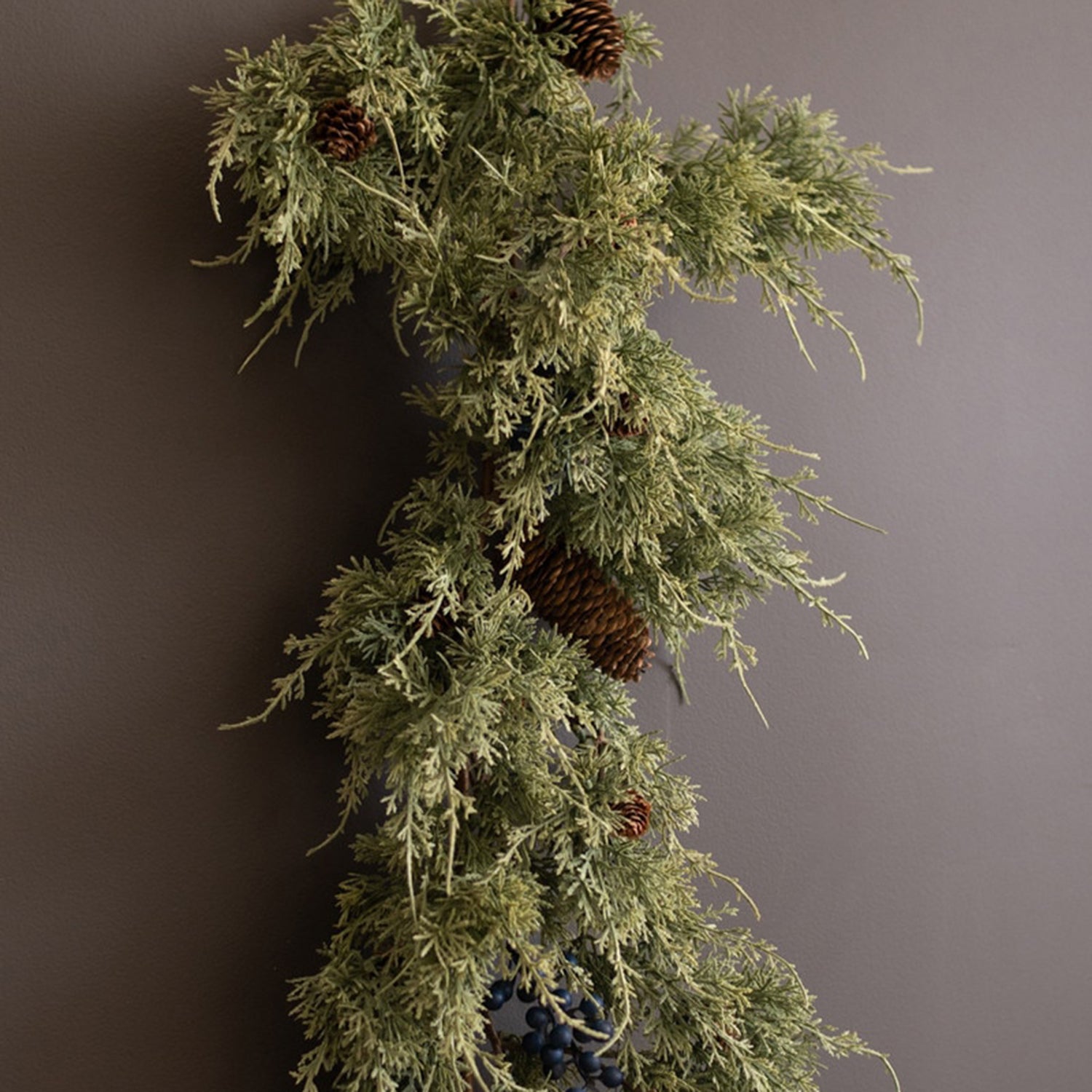 Faux Fir Christmas Garland with Berries