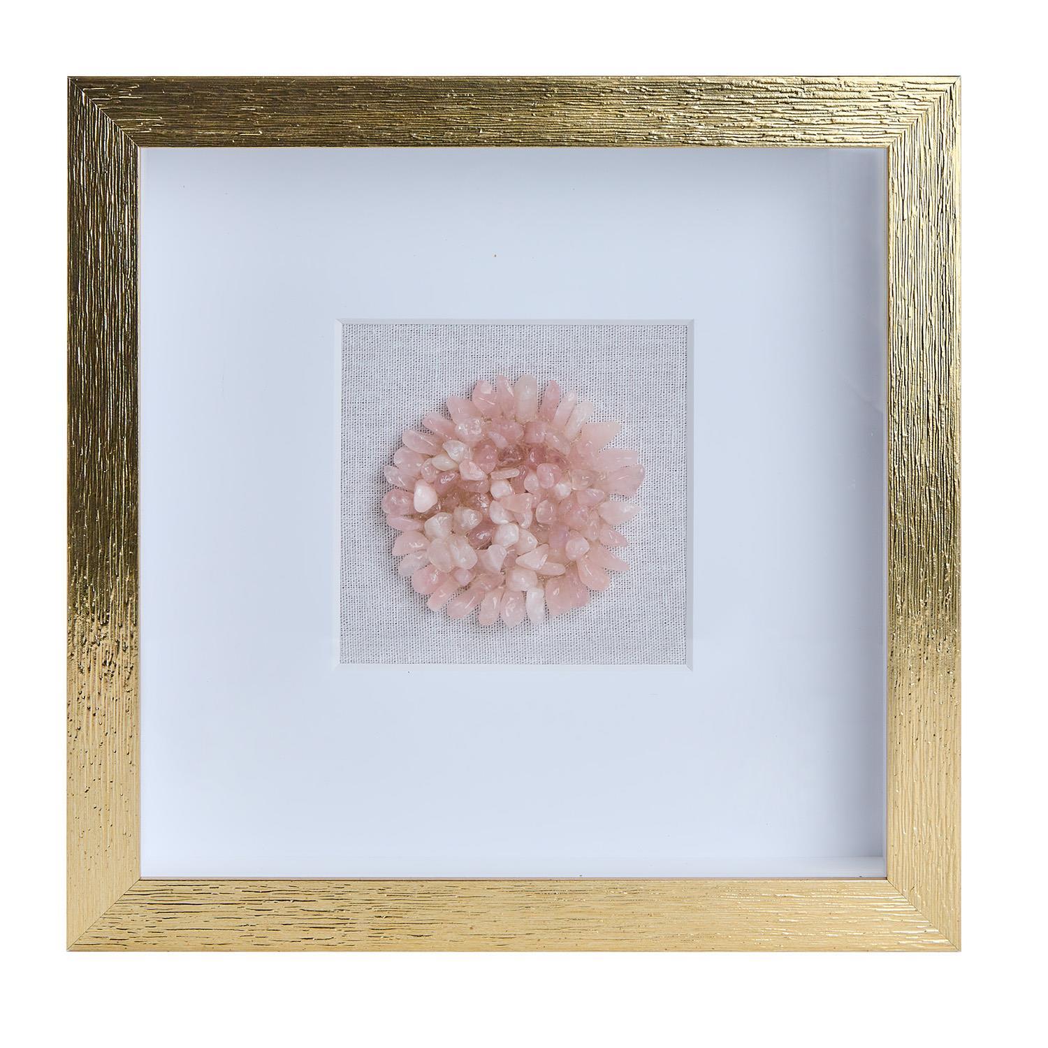 Semi-Precious Stone Shadow Box Wall Art Set of 4