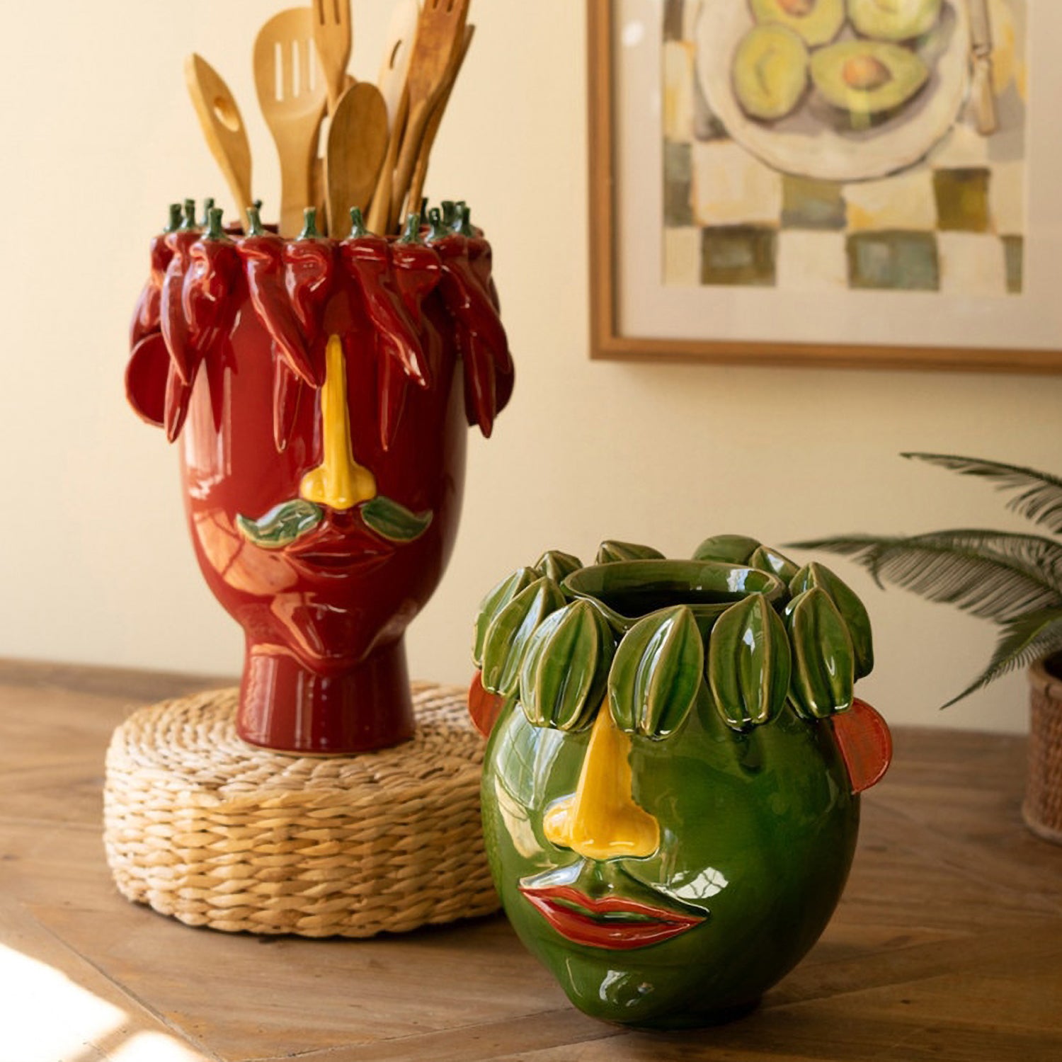 Ceramic Produce Head Planter