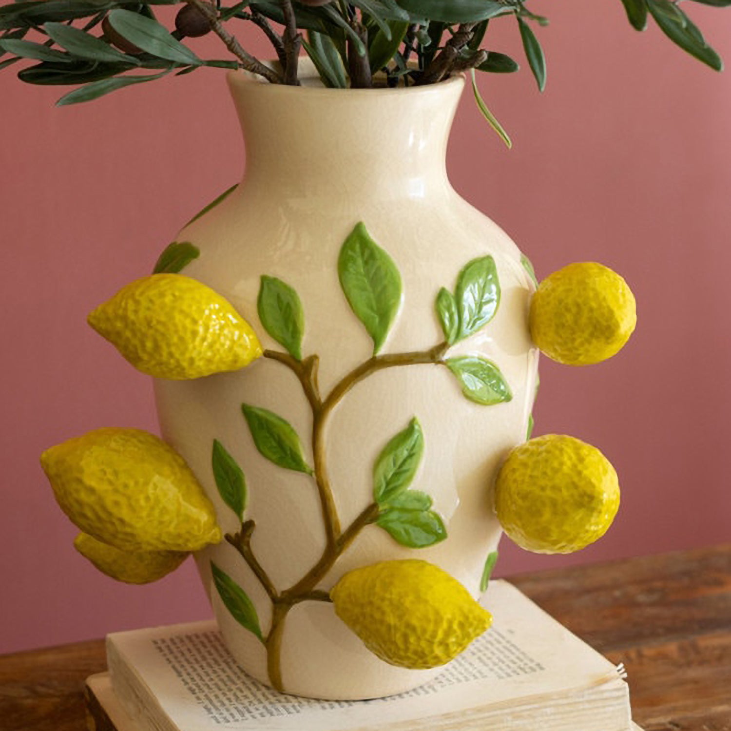 Ceramic Lemons Vase