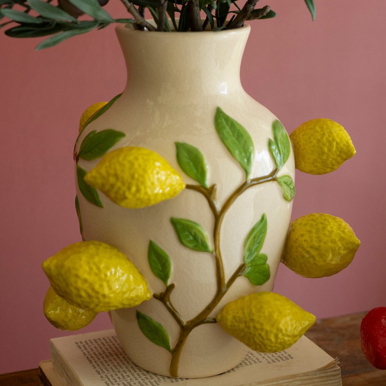Ceramic Lemons Vase