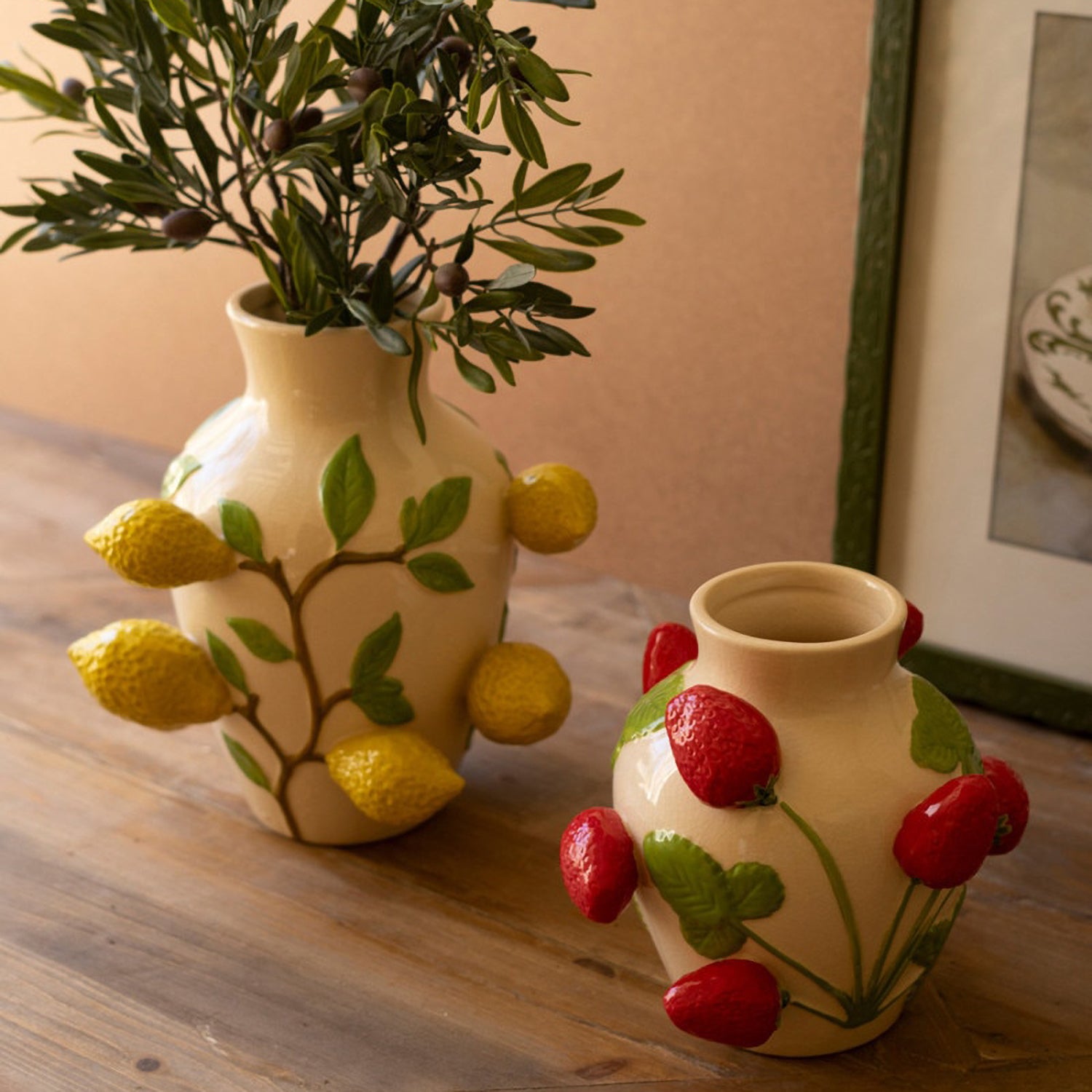 Ceramic Lemons Vase