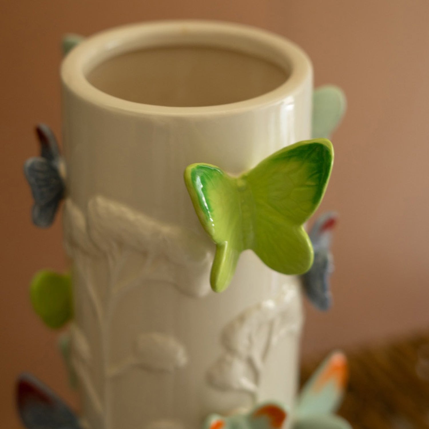 Colorful Butterflies Vase