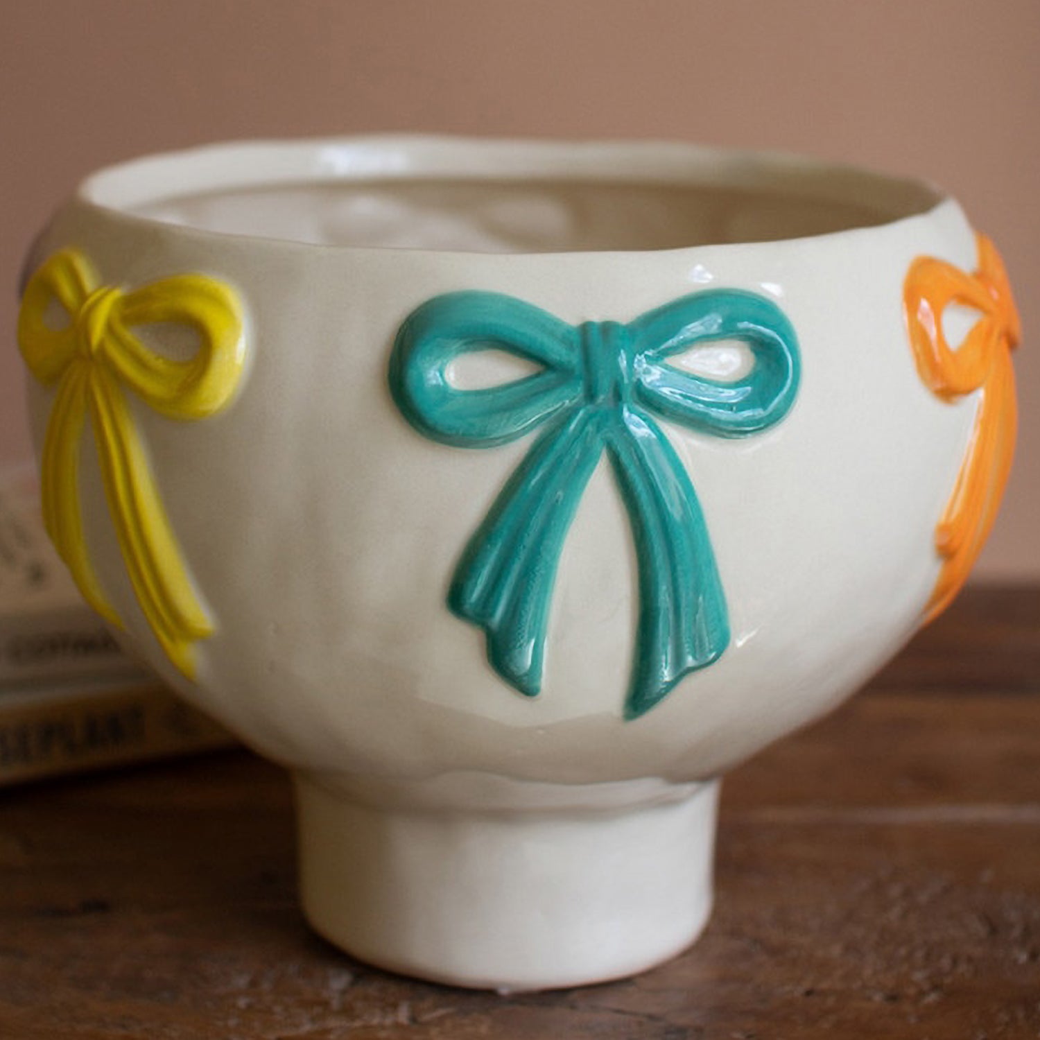 Multi-Colored Bows Compote