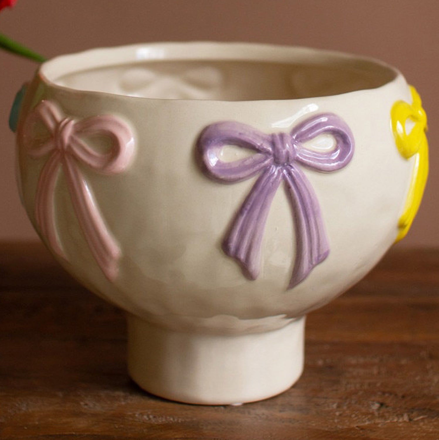 Multi-Colored Bows Compote