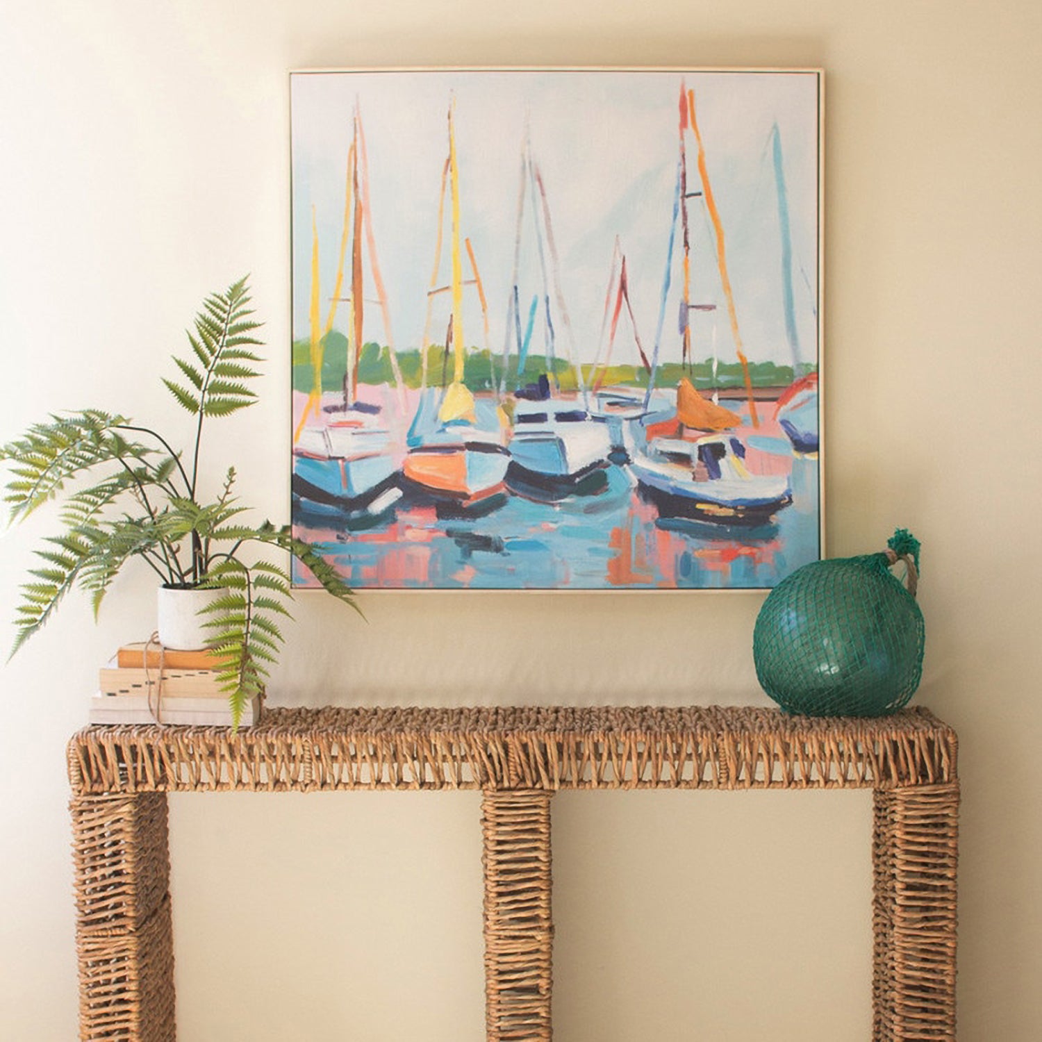 Sailboat Painting Framed Artwork