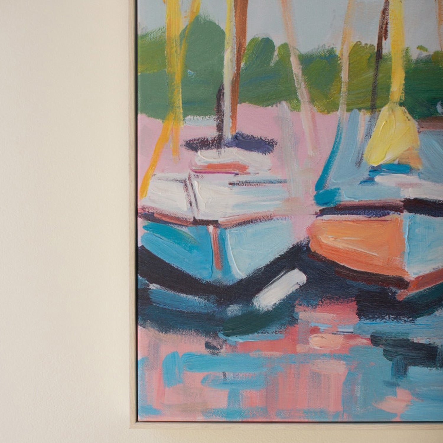 Sailboat Painting Framed Artwork