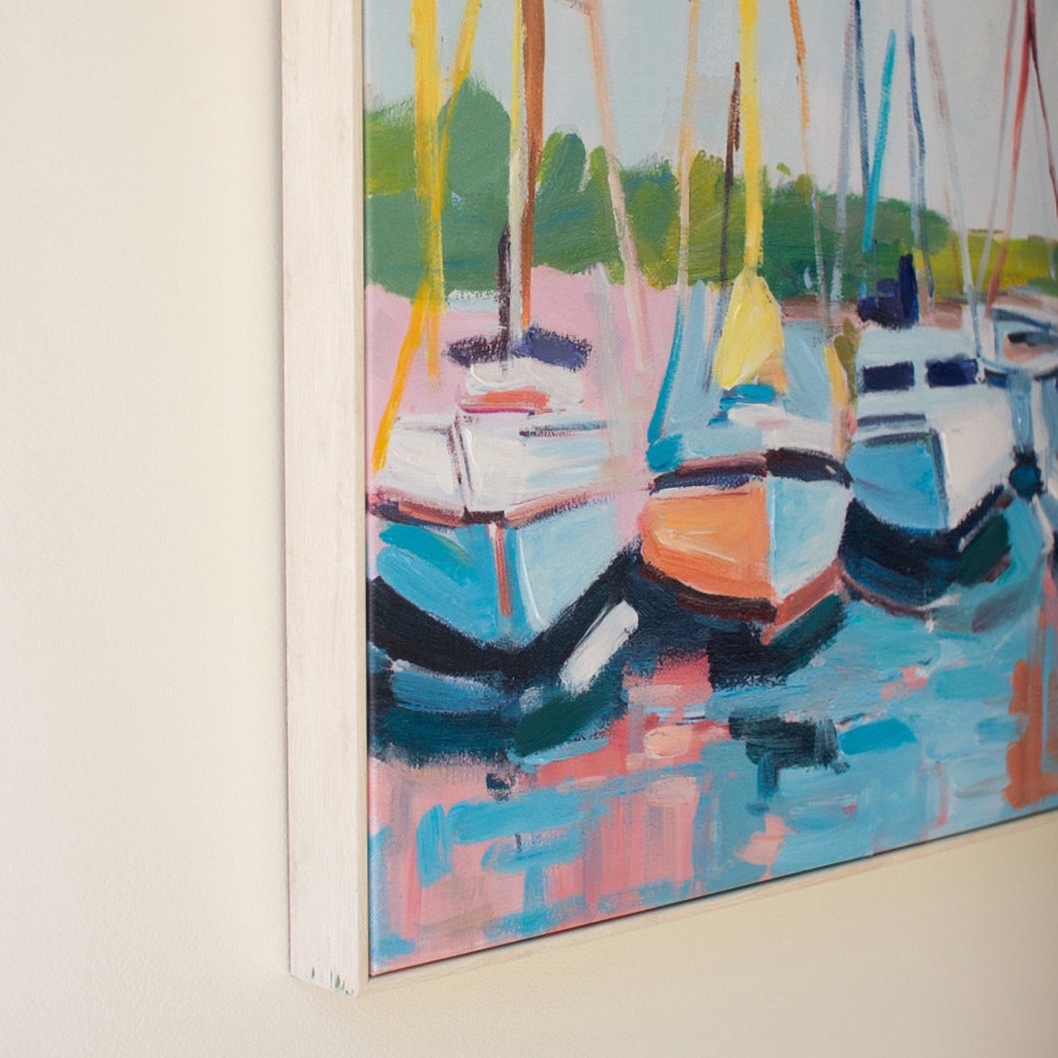 Sailboat Painting Framed Artwork
