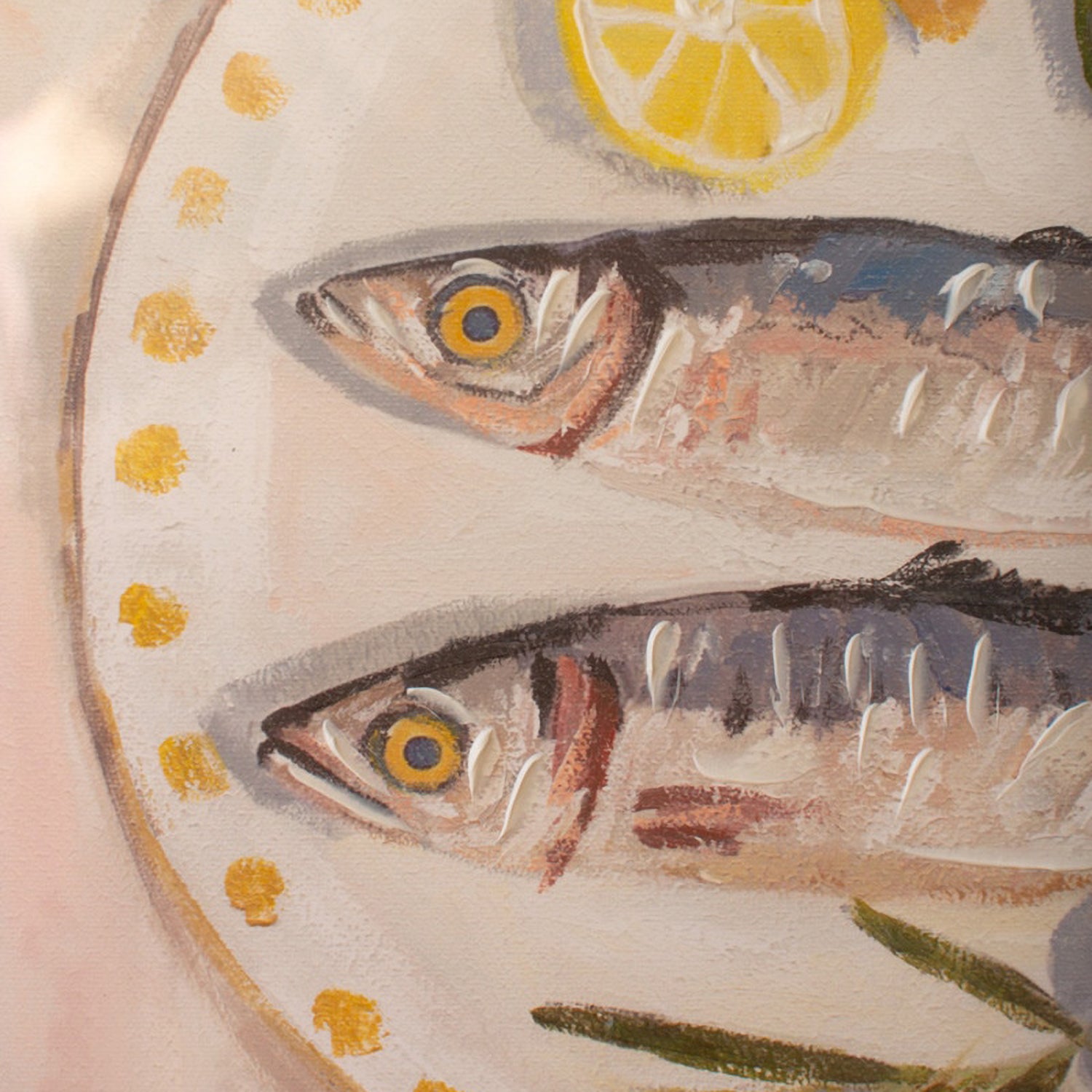 Fish Dinner Print Framed Artwork