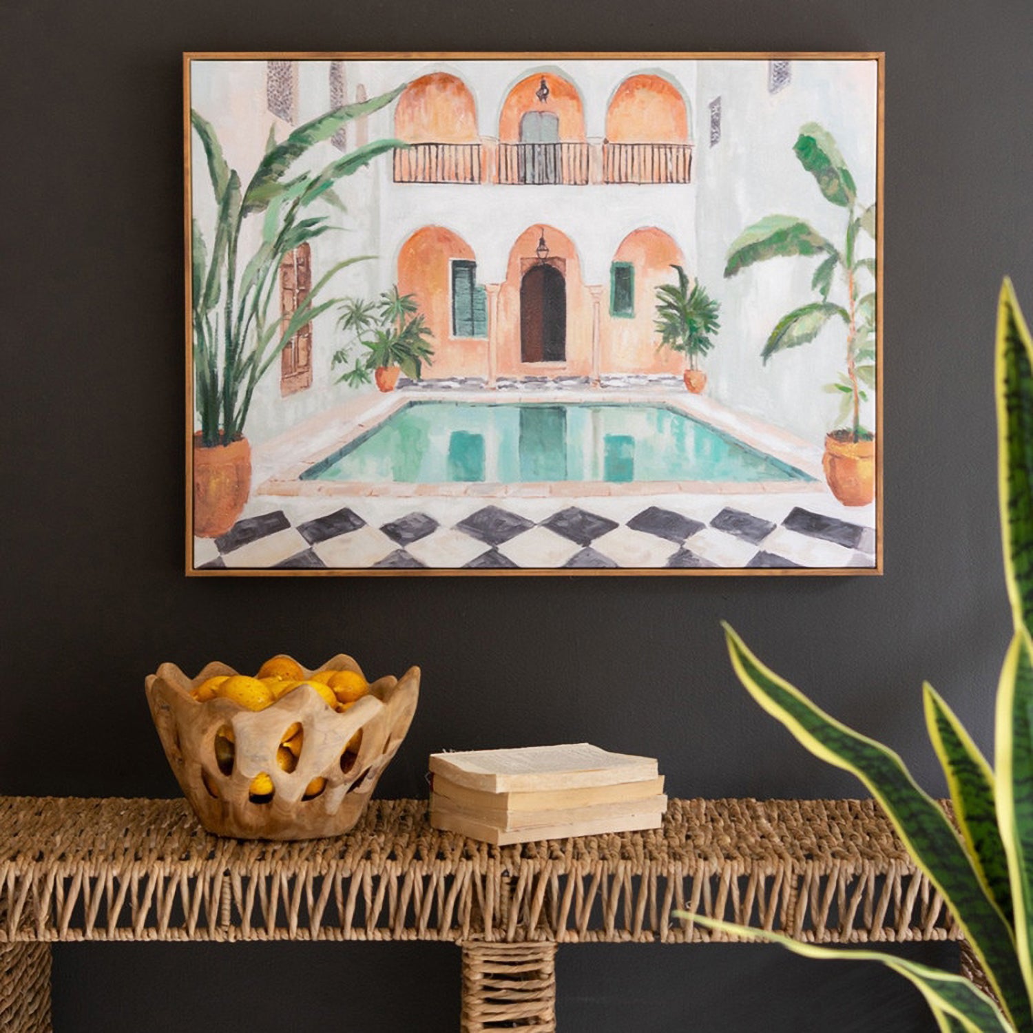 Moroccan Hotel Painting Framed Artwork