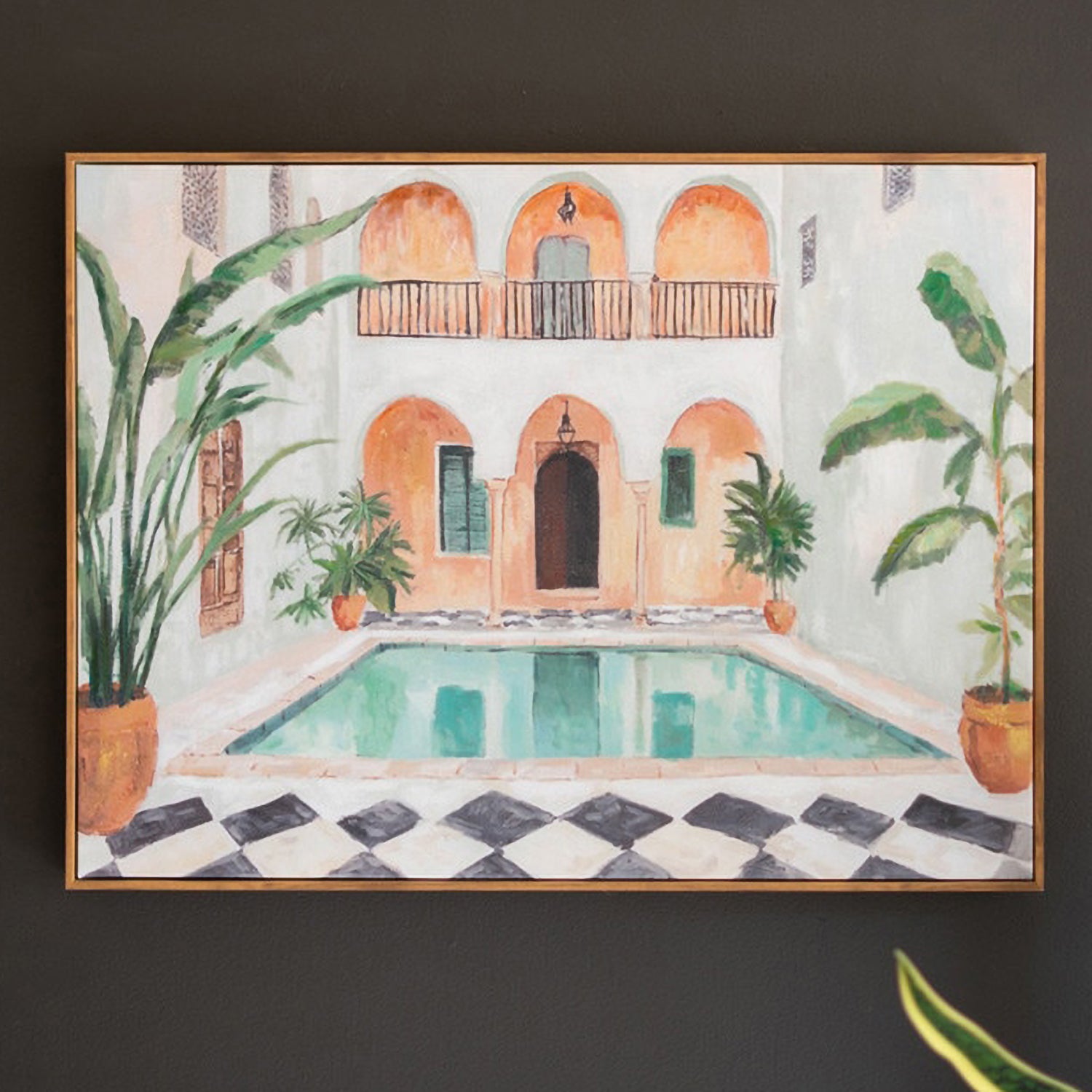 Moroccan Hotel Painting Framed Artwork