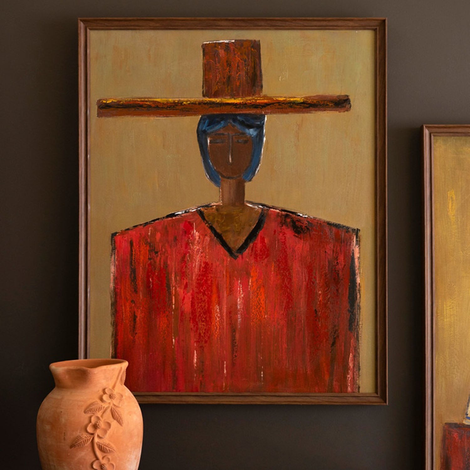 Man in Hat Framed Artwork