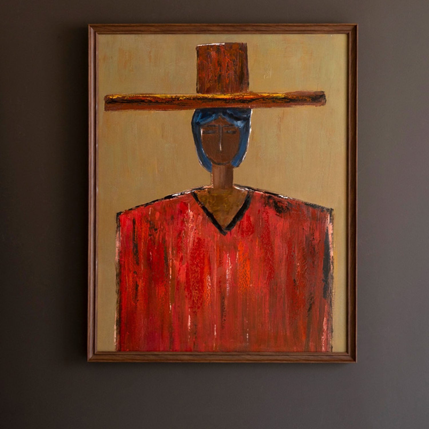 Man in Hat Framed Artwork