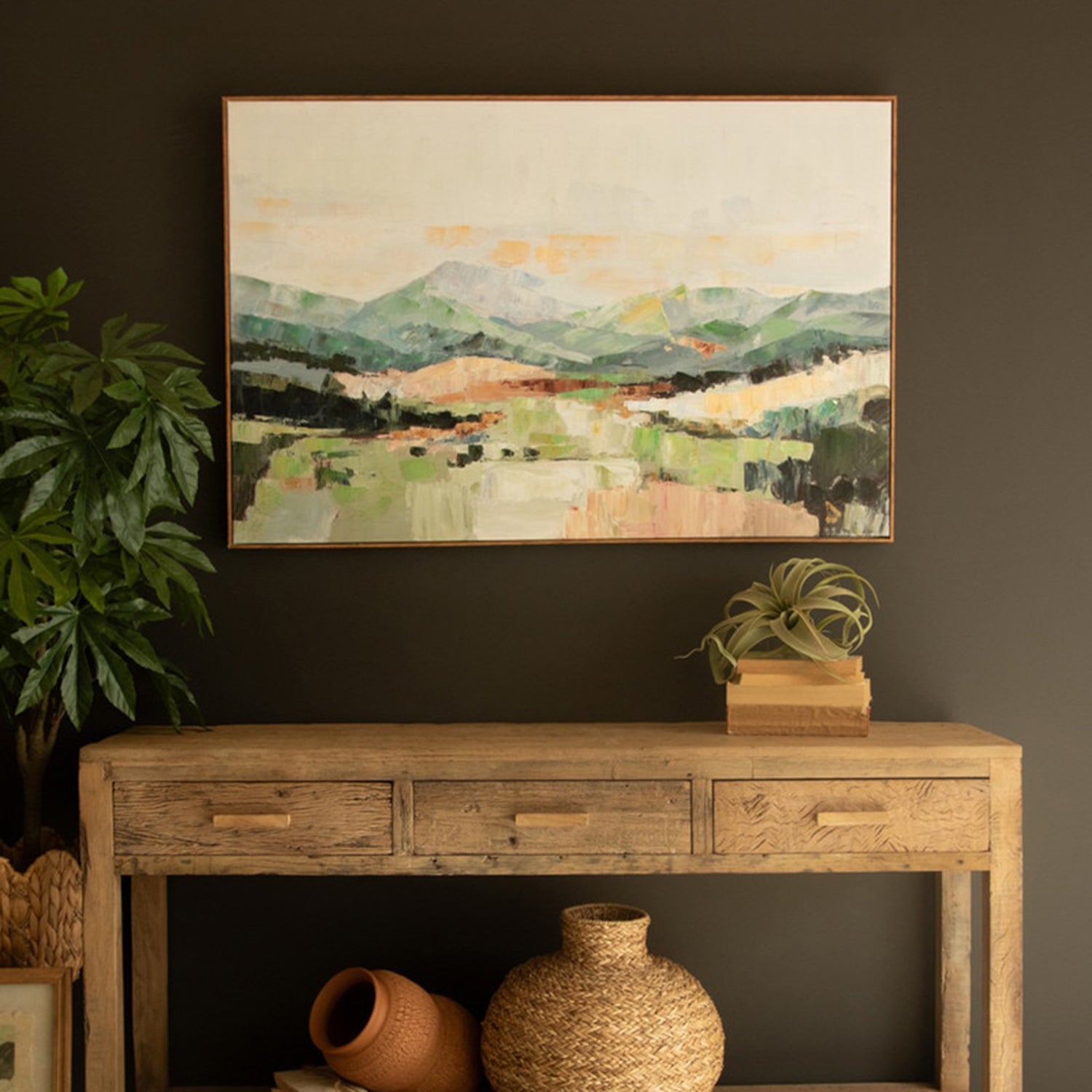 Landscape Paint over Framed Print