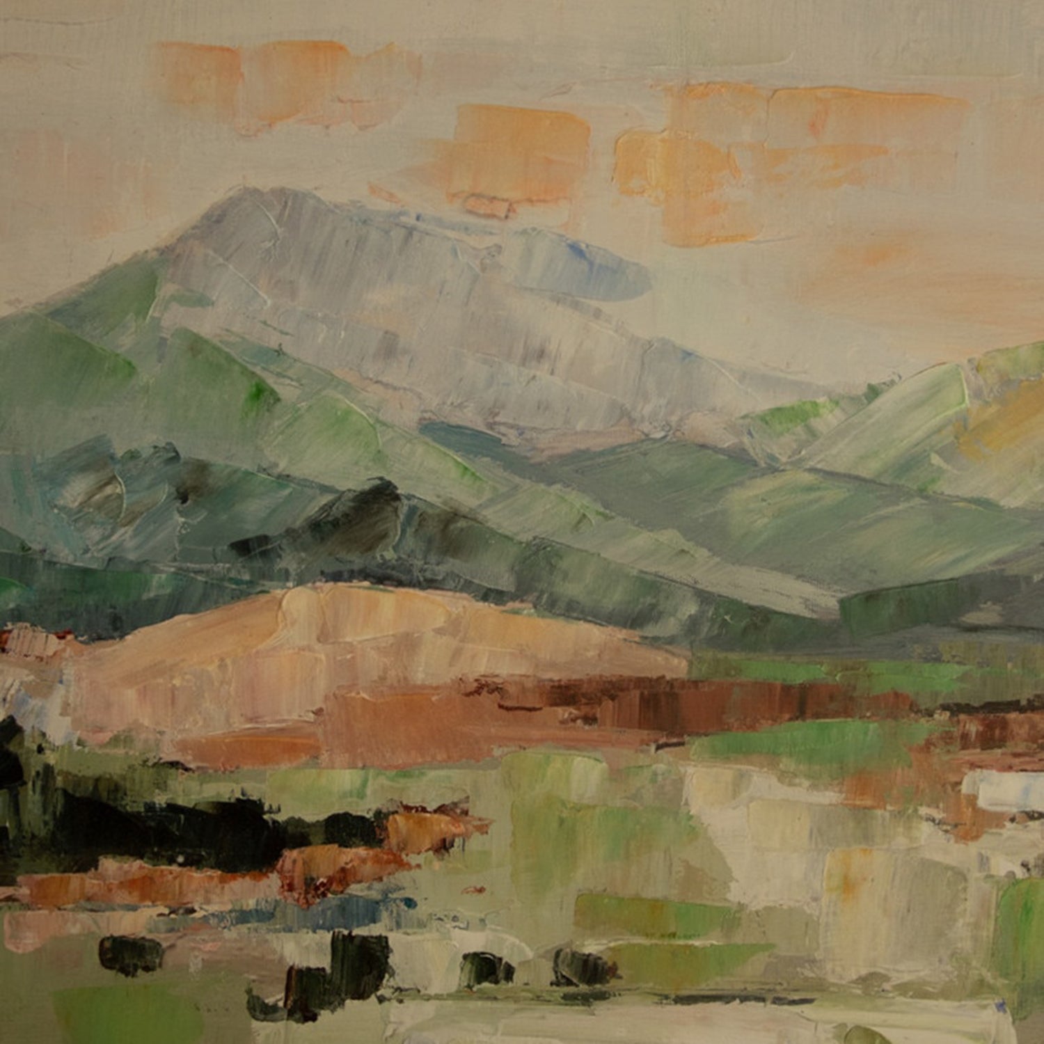 Landscape Paint over Framed Print