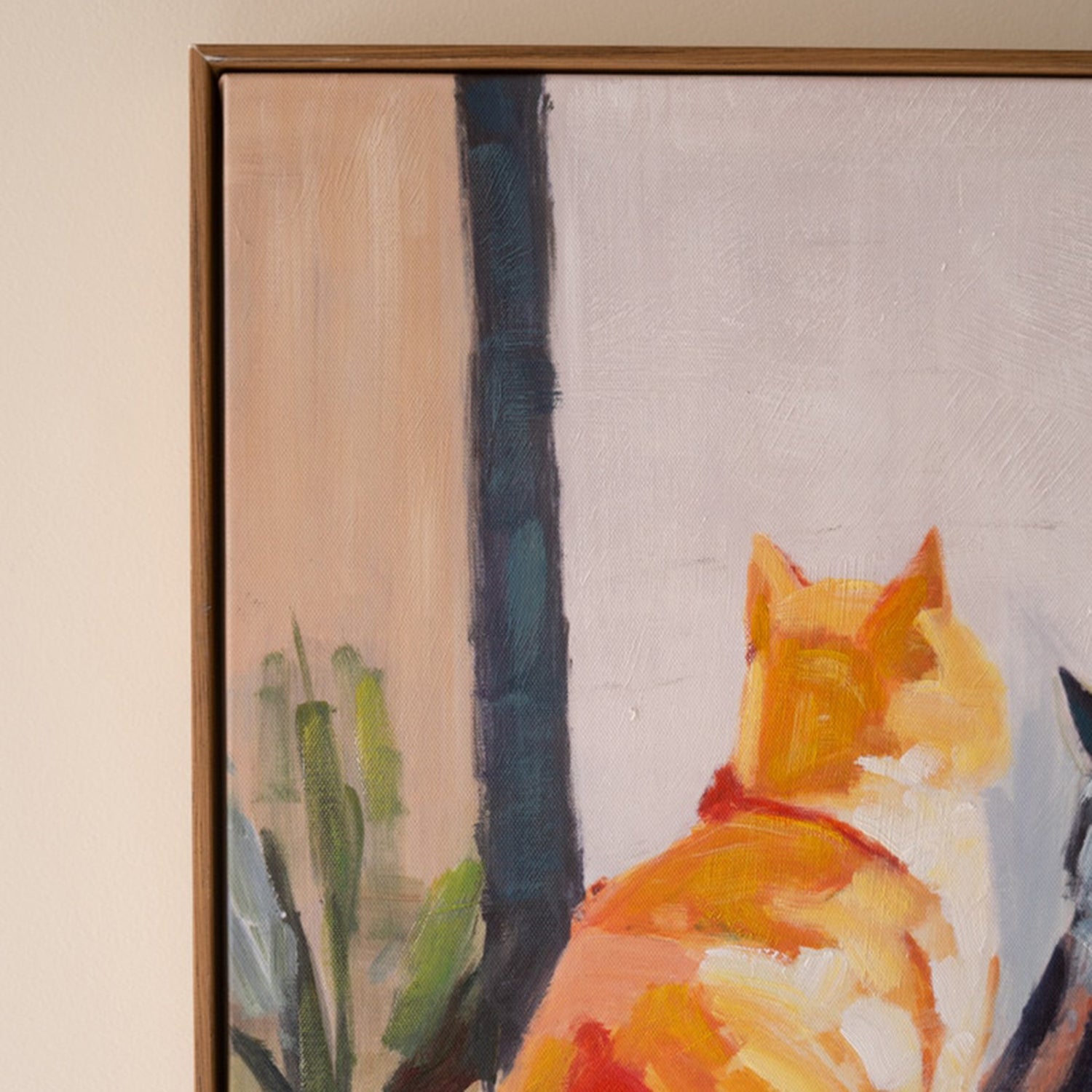 Two Cats Paint over Framed Print