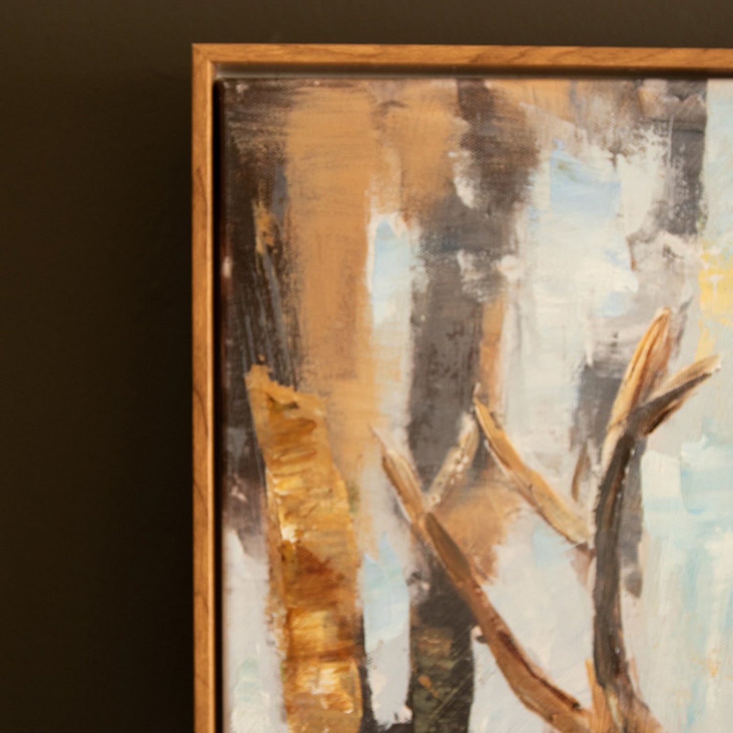 Deer Framed Paint over Print