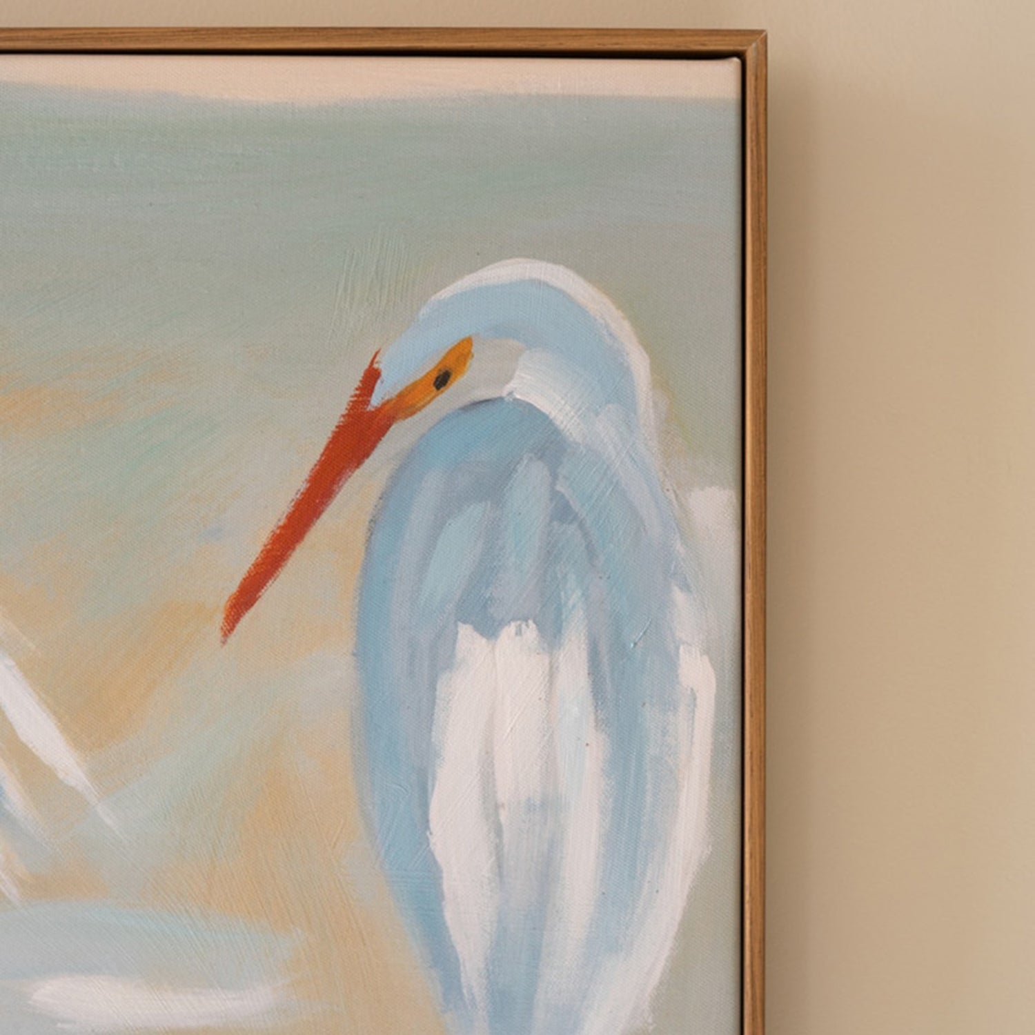 Eight Shore Birds Framed Paint over Print