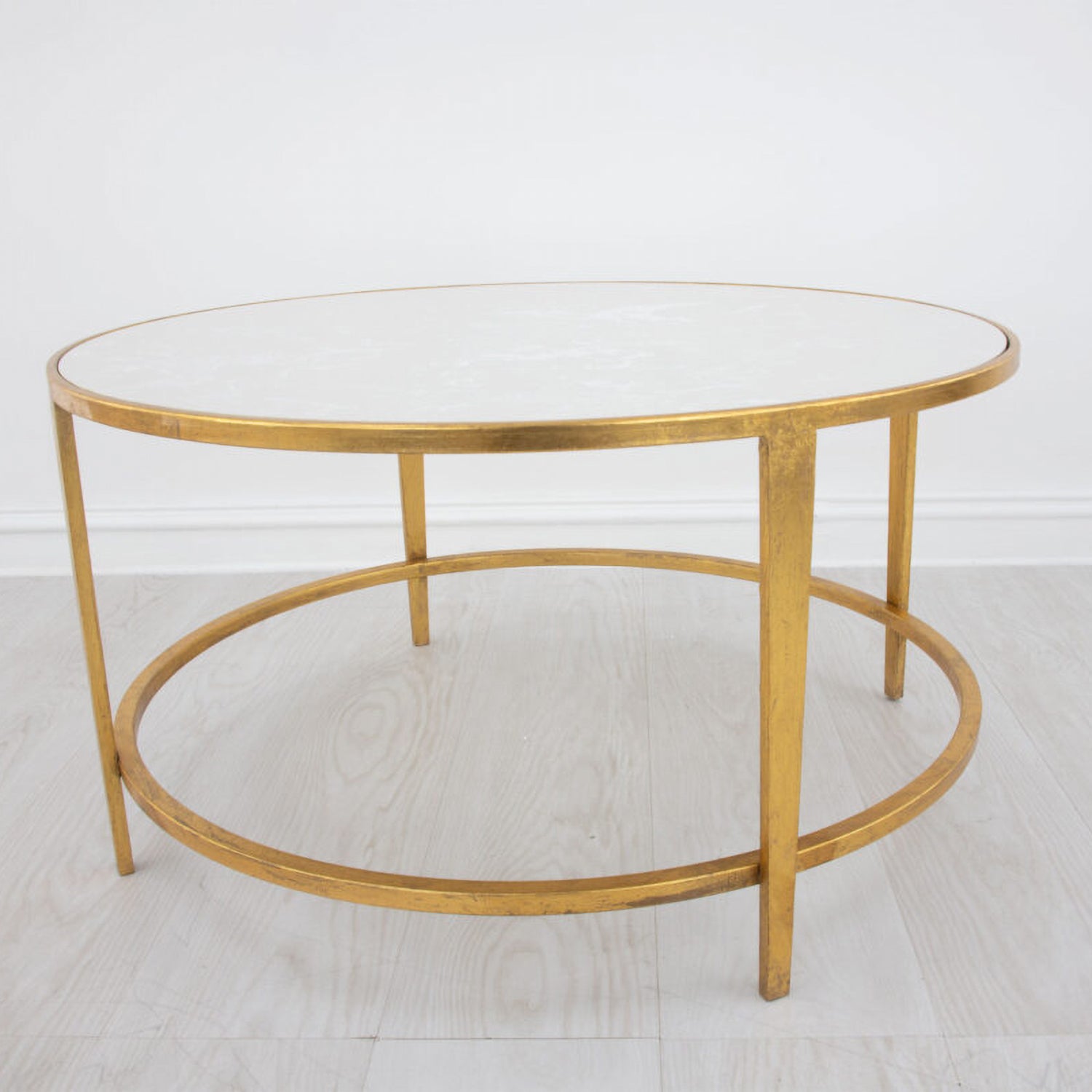 Round Stone Top Coffee Table