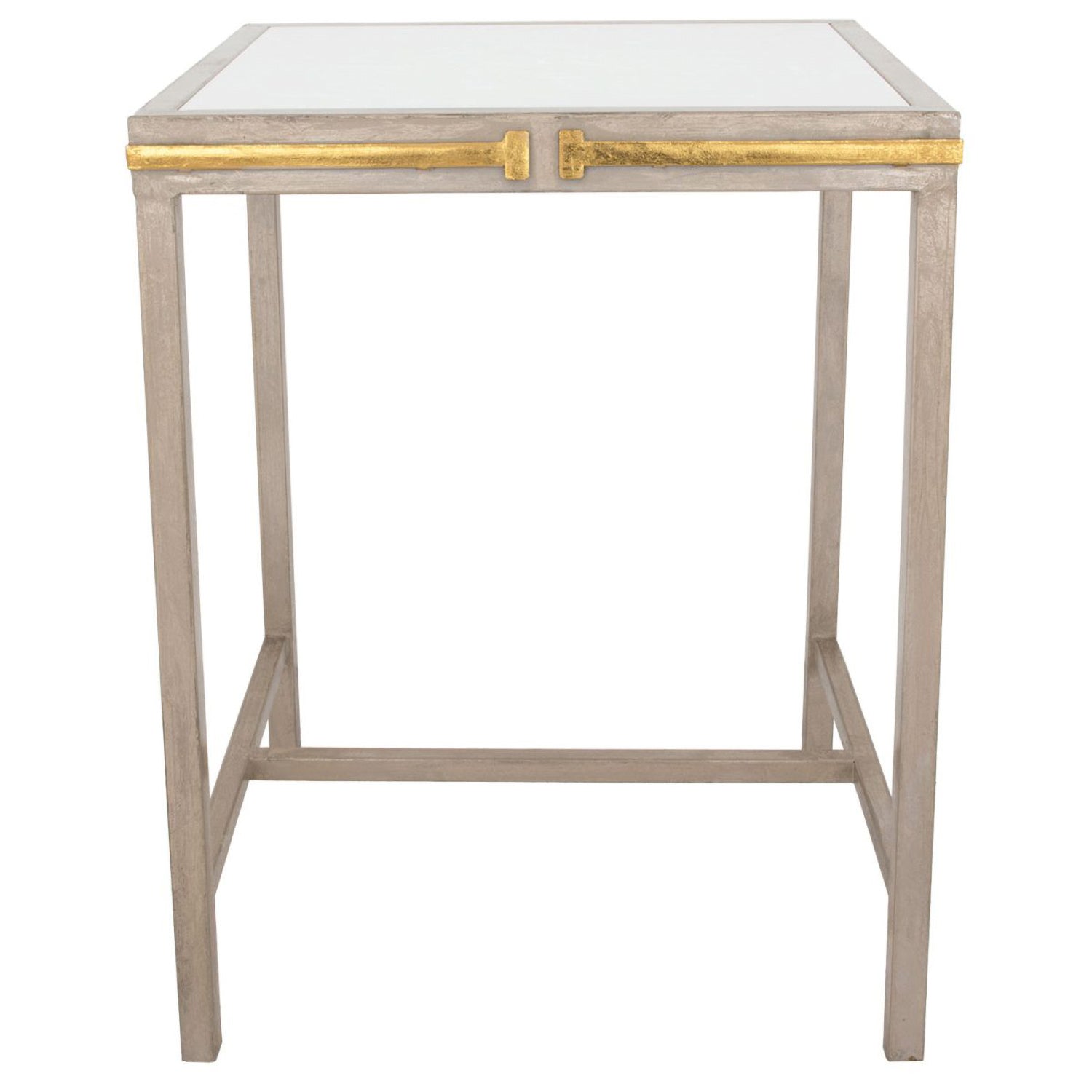 Square Stone Top Side Table