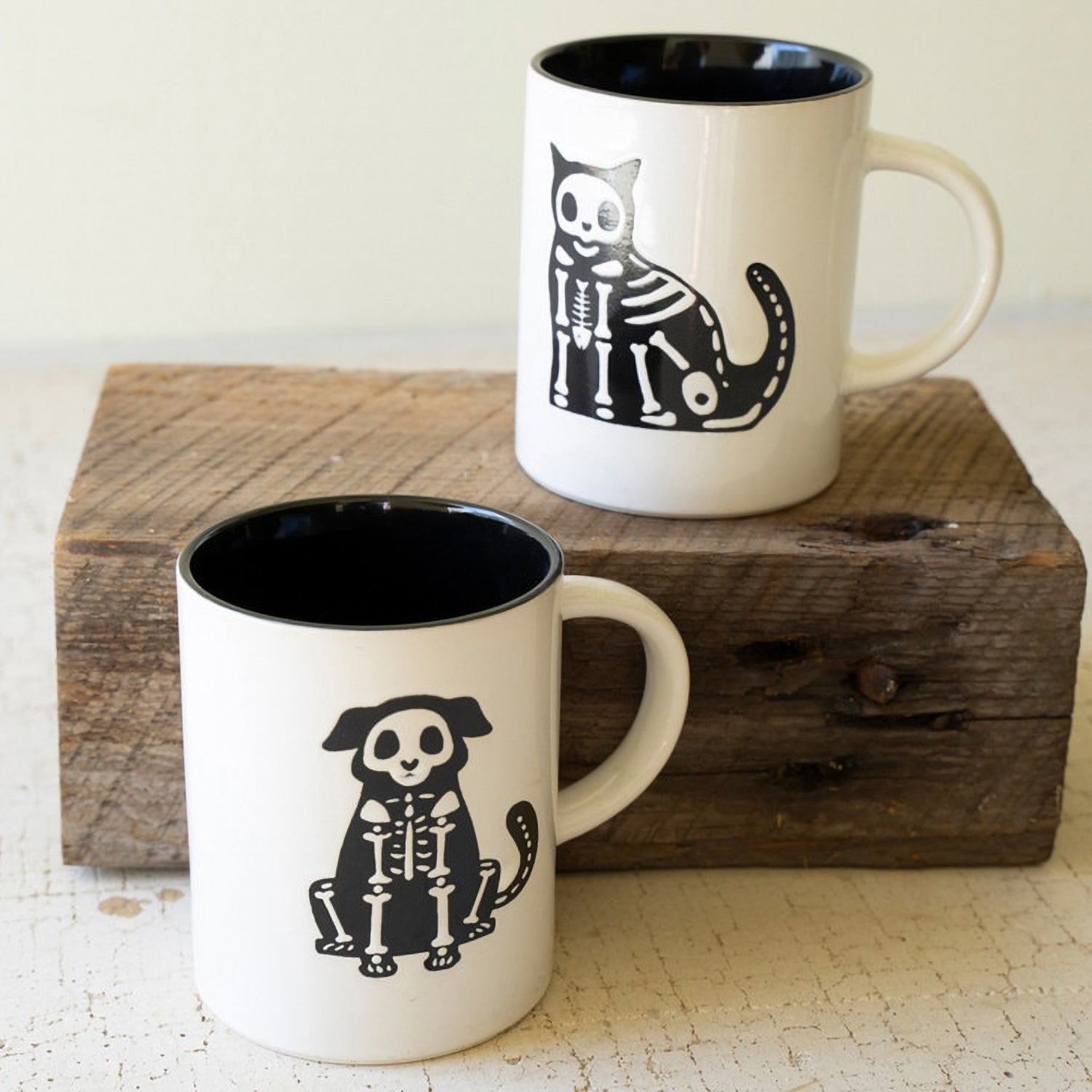 Ceramic Dog and Cat Halloween Mug Set of 6