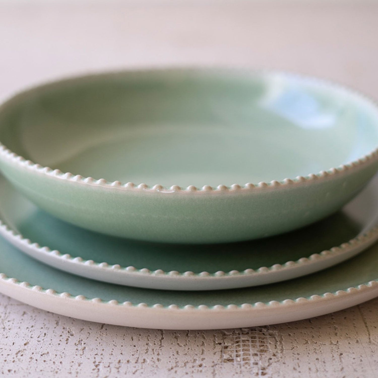 Sea Mist Dinner Place-Setting Set of 18
