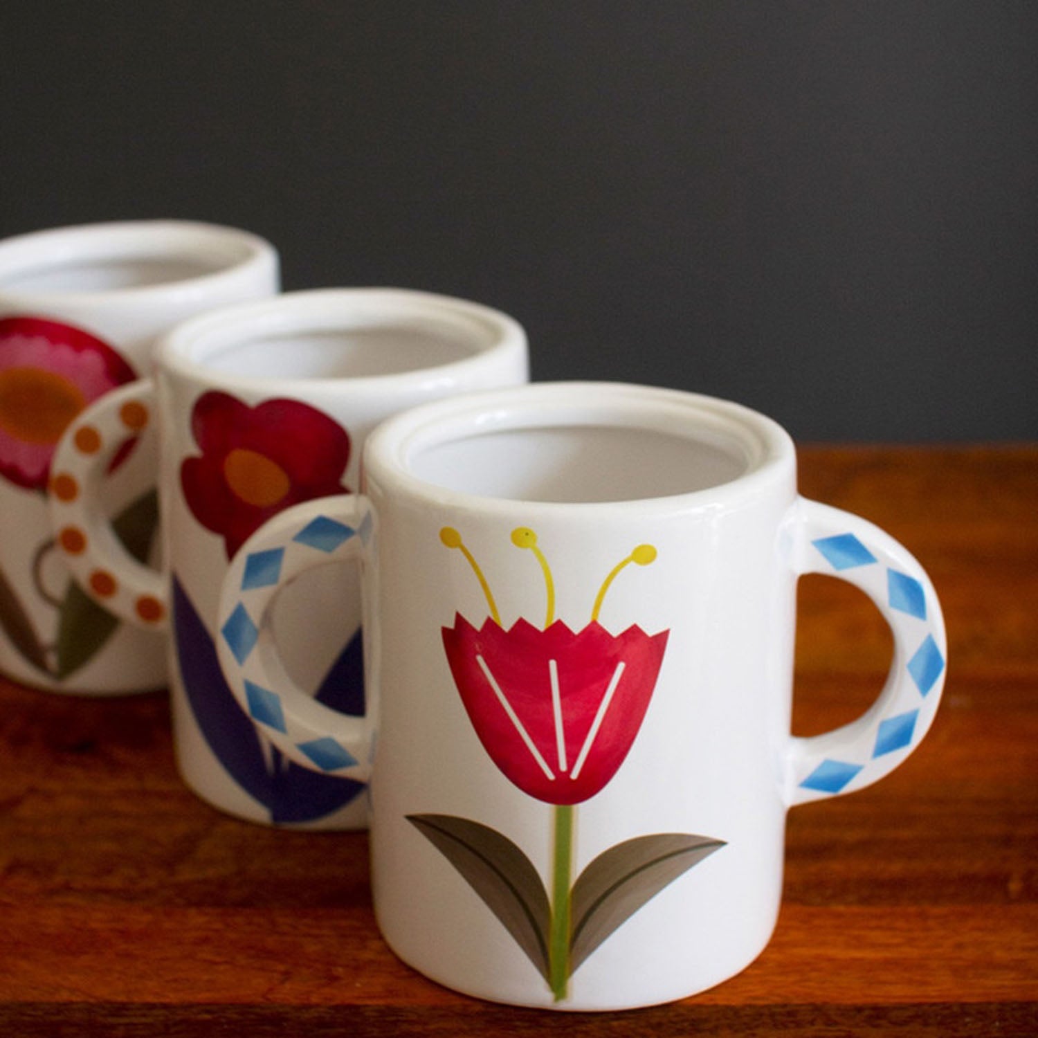 Double Handle Vase Set of 3