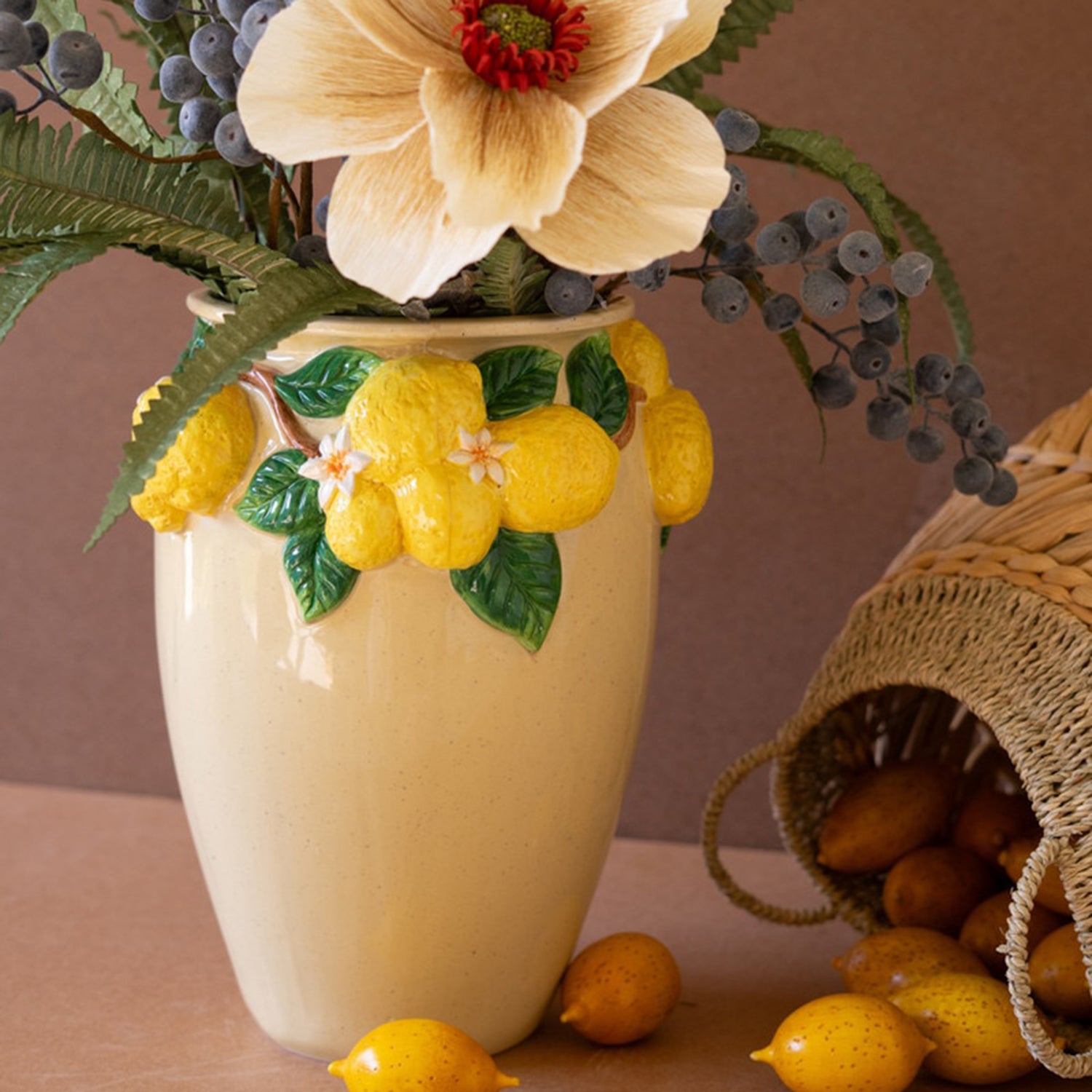Lemons Ceramic Vase