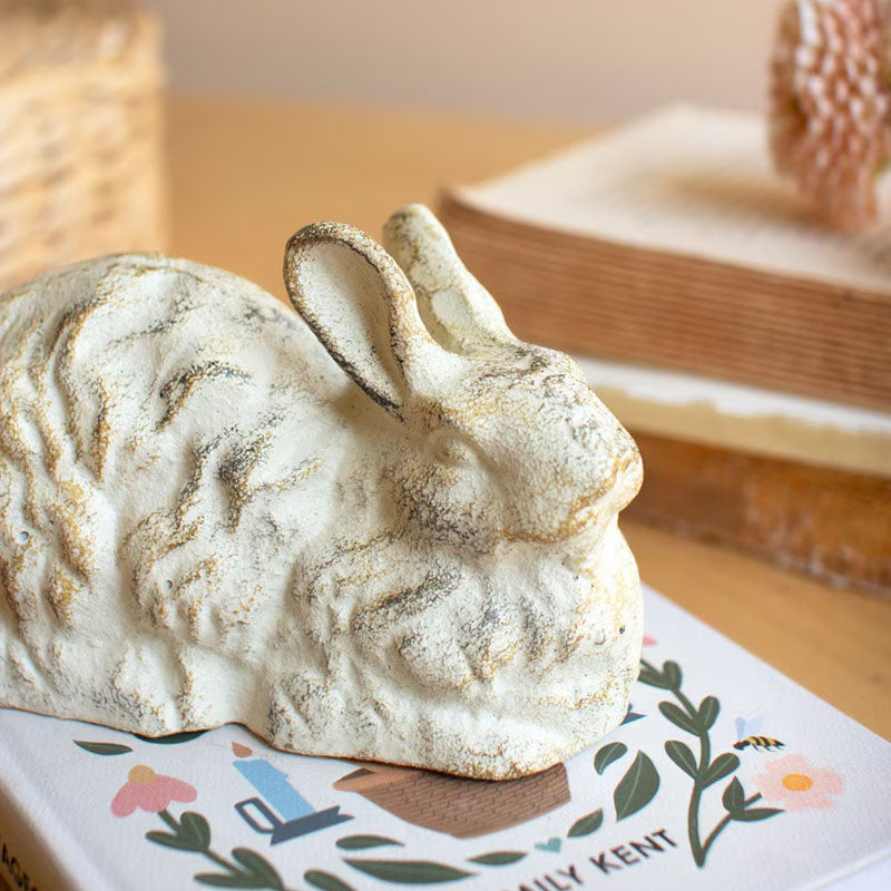 Rabbit Cast Iron Sculpture
