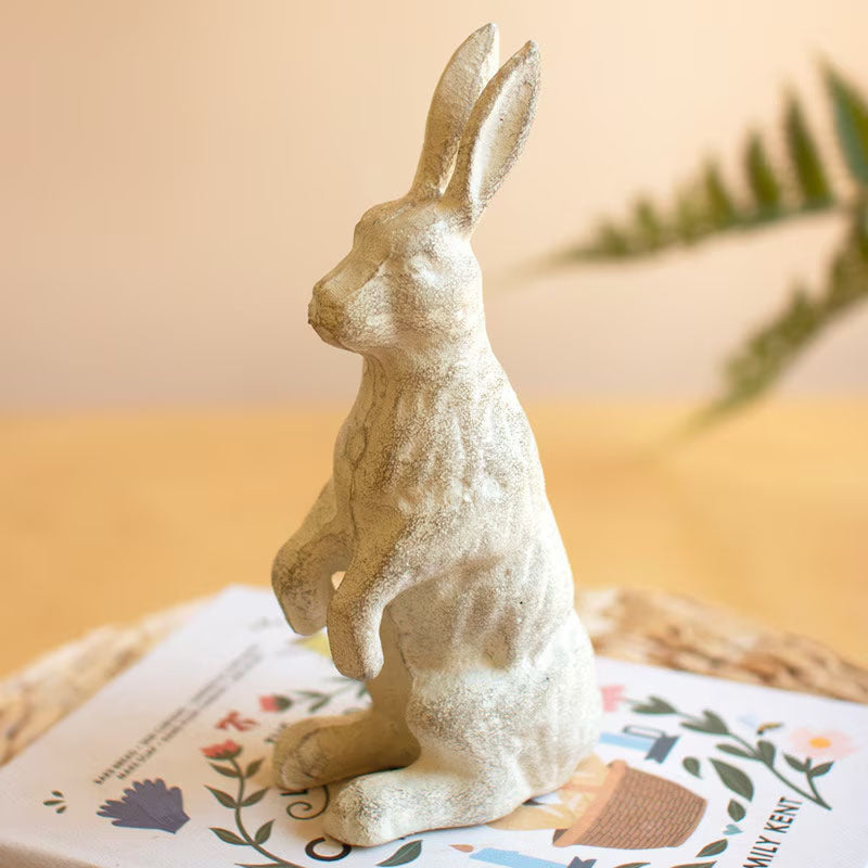 Rabbit Cast Iron Sculpture