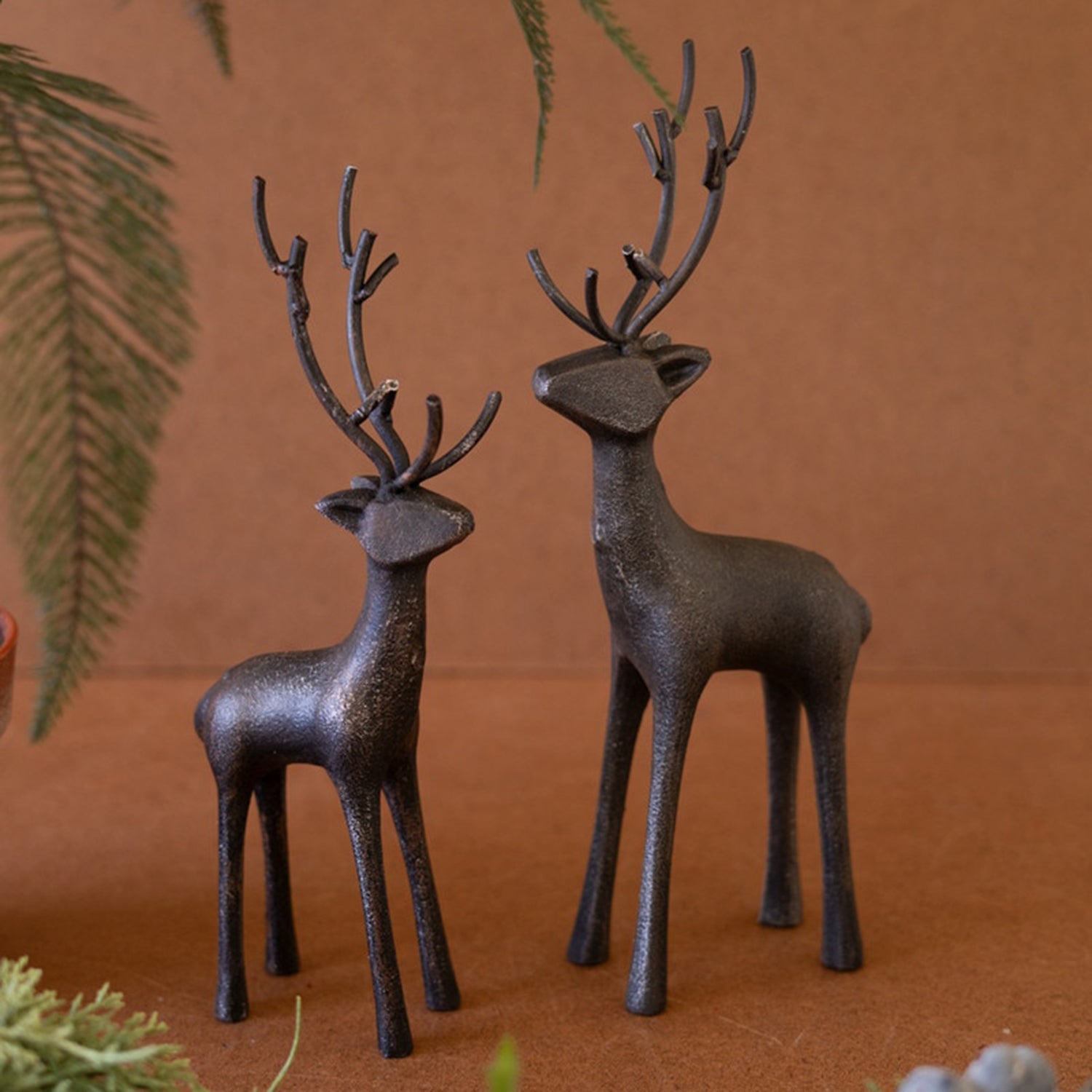 Cast Iron Reindeer Set of 2