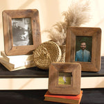 Recycled Wood Photo Frame Set of 3