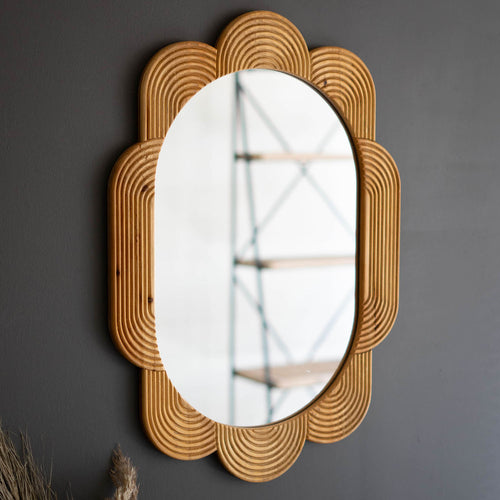 Grooved Wall Mirror