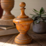 Turned Wood Finial Tabletop Accent Set of 3